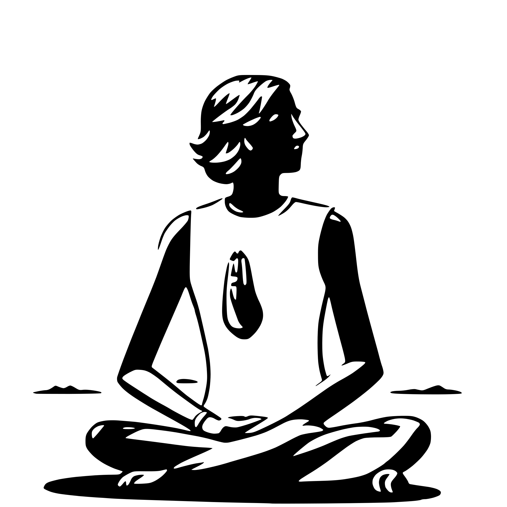 AI-generated SVG of 'sunset yoga on beach'