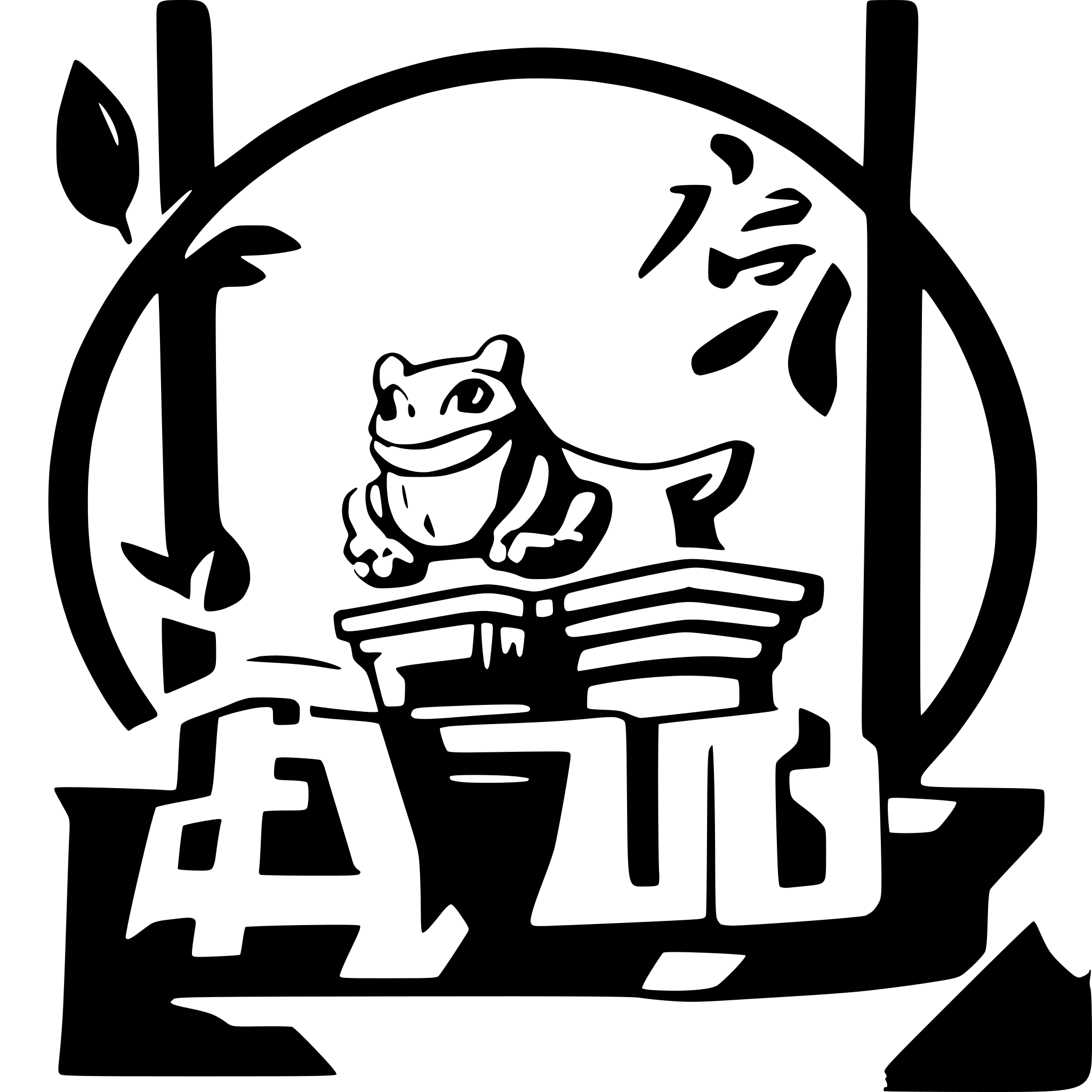 AI-generated SVG of a A black logo spelled "Bufo Supreme", with a SAMURAI bufo frog, with a blonde mohawk, sitting on top of the letters, with a japanese temple in the background. AI-generated SVG of a A black logo spelled "Bufo Supreme", with a SAMURAI bufo frog, with a blonde mohawk, sitting on top of the letters, with a japanese temple in the background.