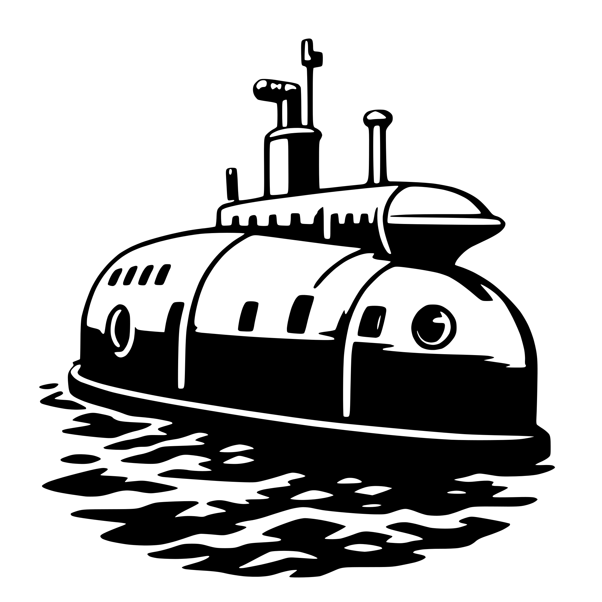 AI-generated SVG of a submarine
