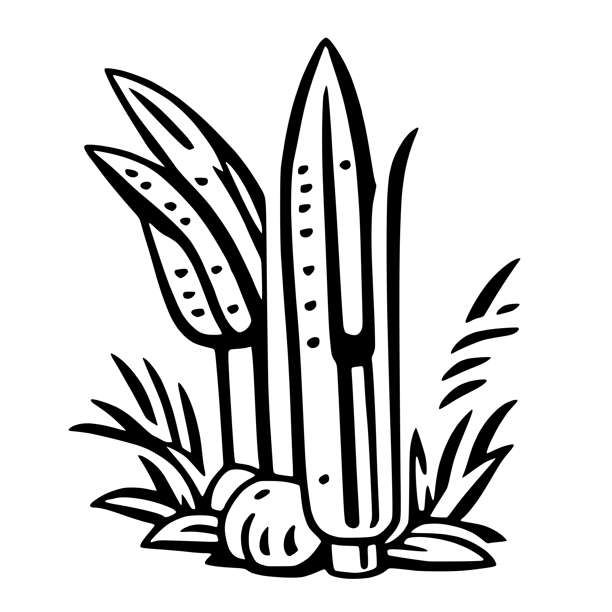 AI-generated SVG of a leek