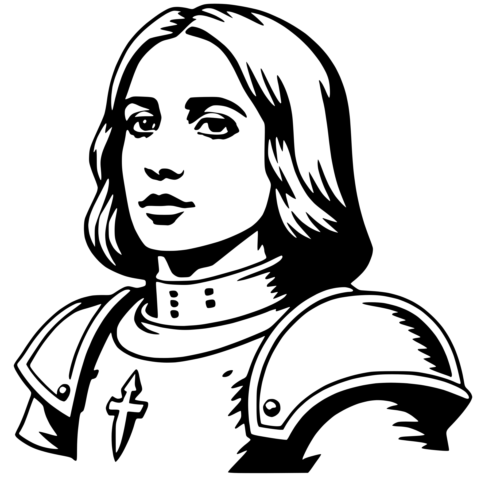 AI-generated SVG of 'joan of arc'