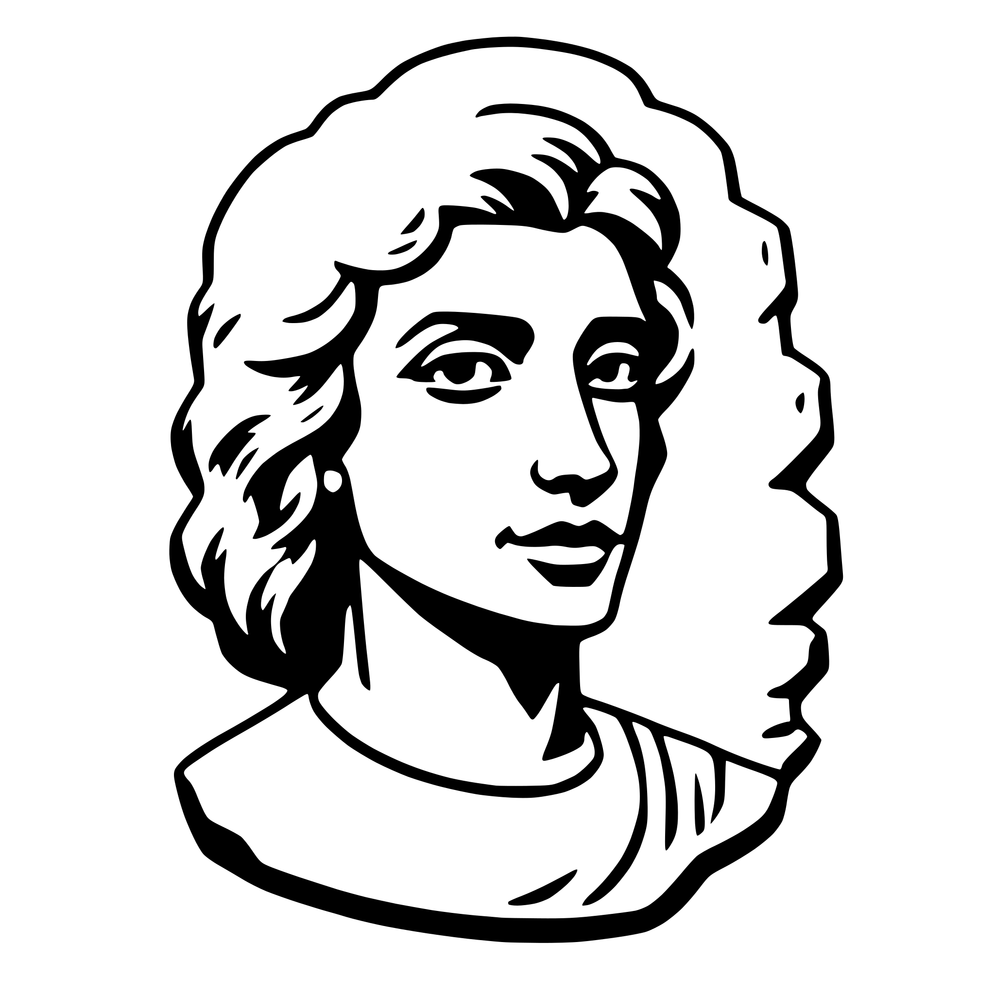 AI-generated SVG of a bas-relief