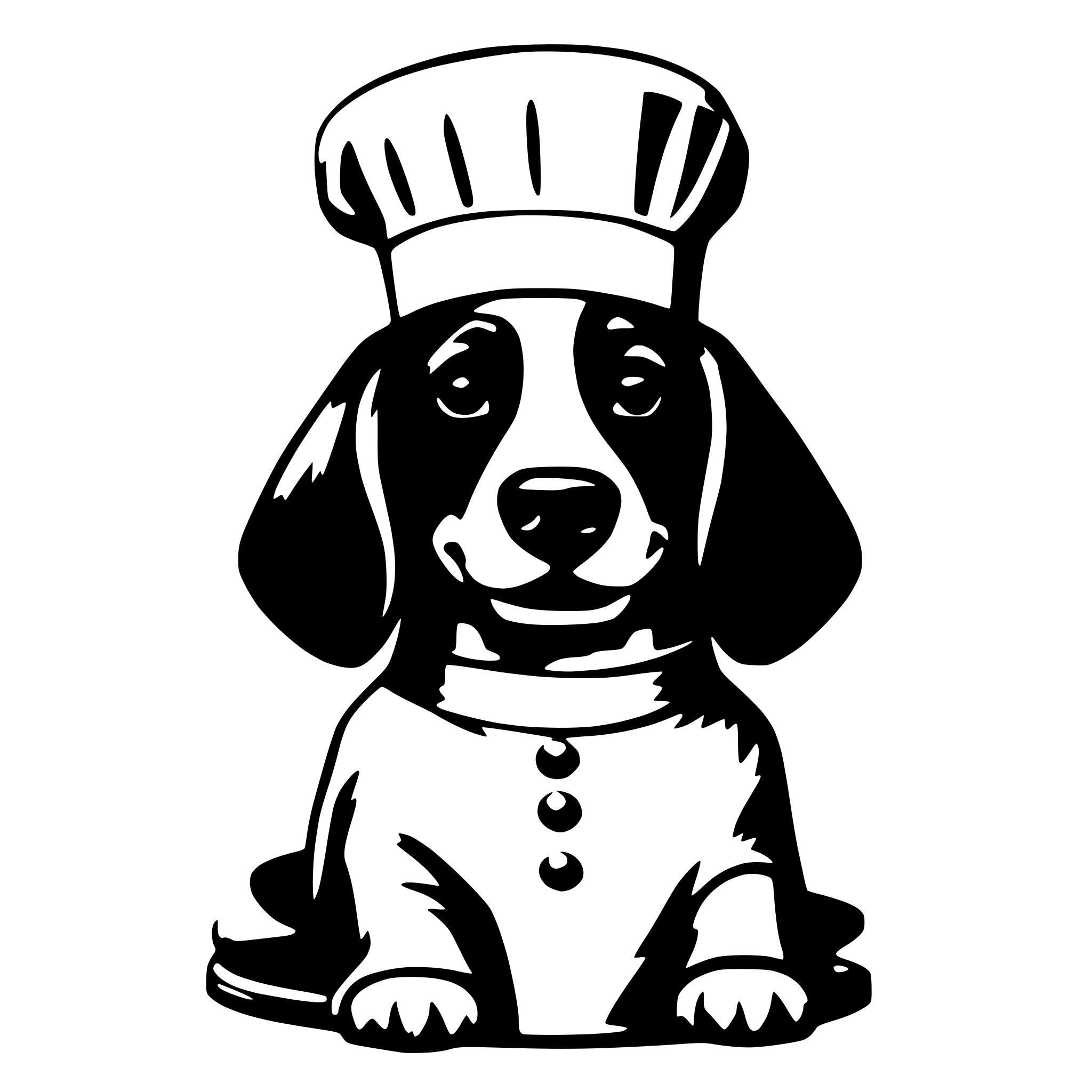 AI-generated SVG of a A Dog With Chef Hat