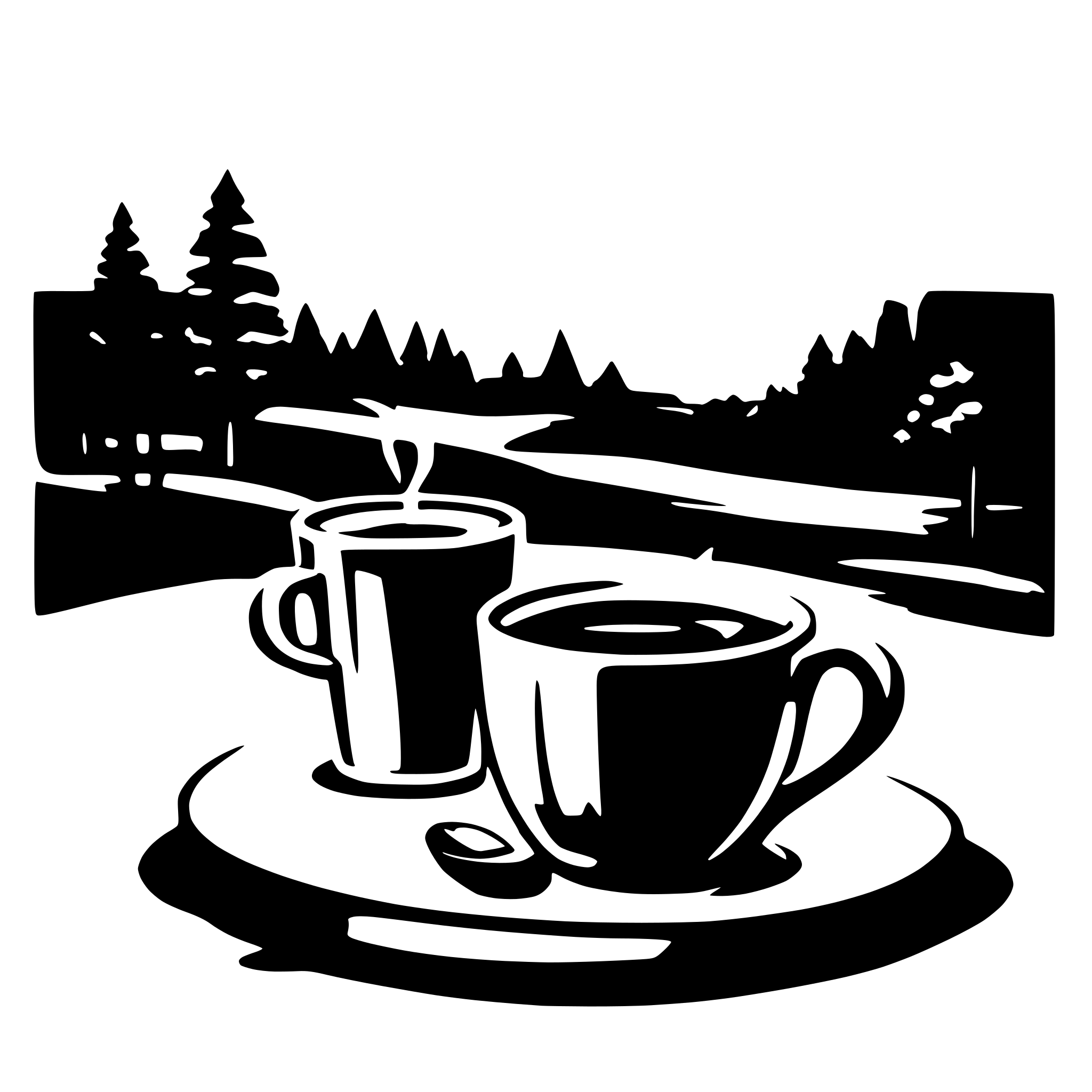 AI-generated SVG of 'hot coffee landscape'
