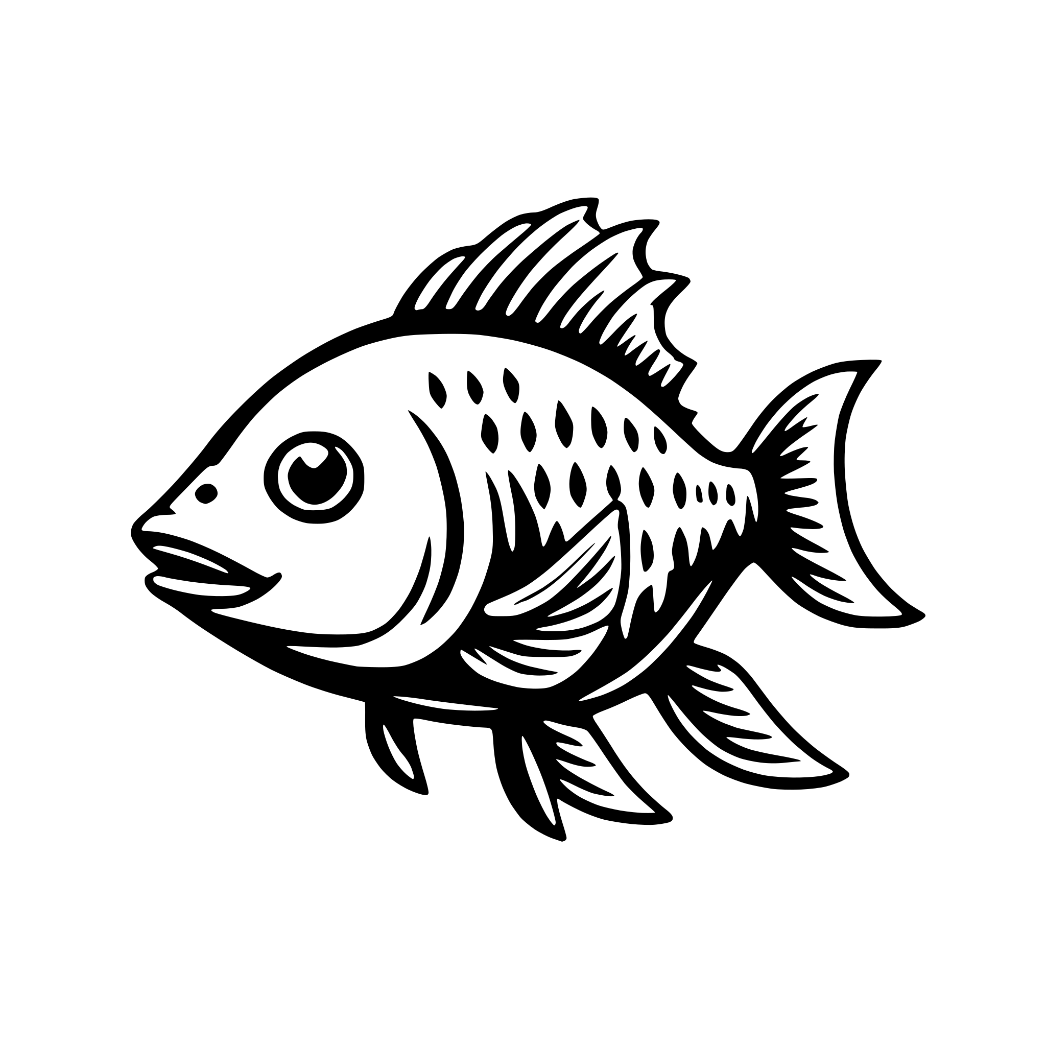 AI-generated SVG of a fish