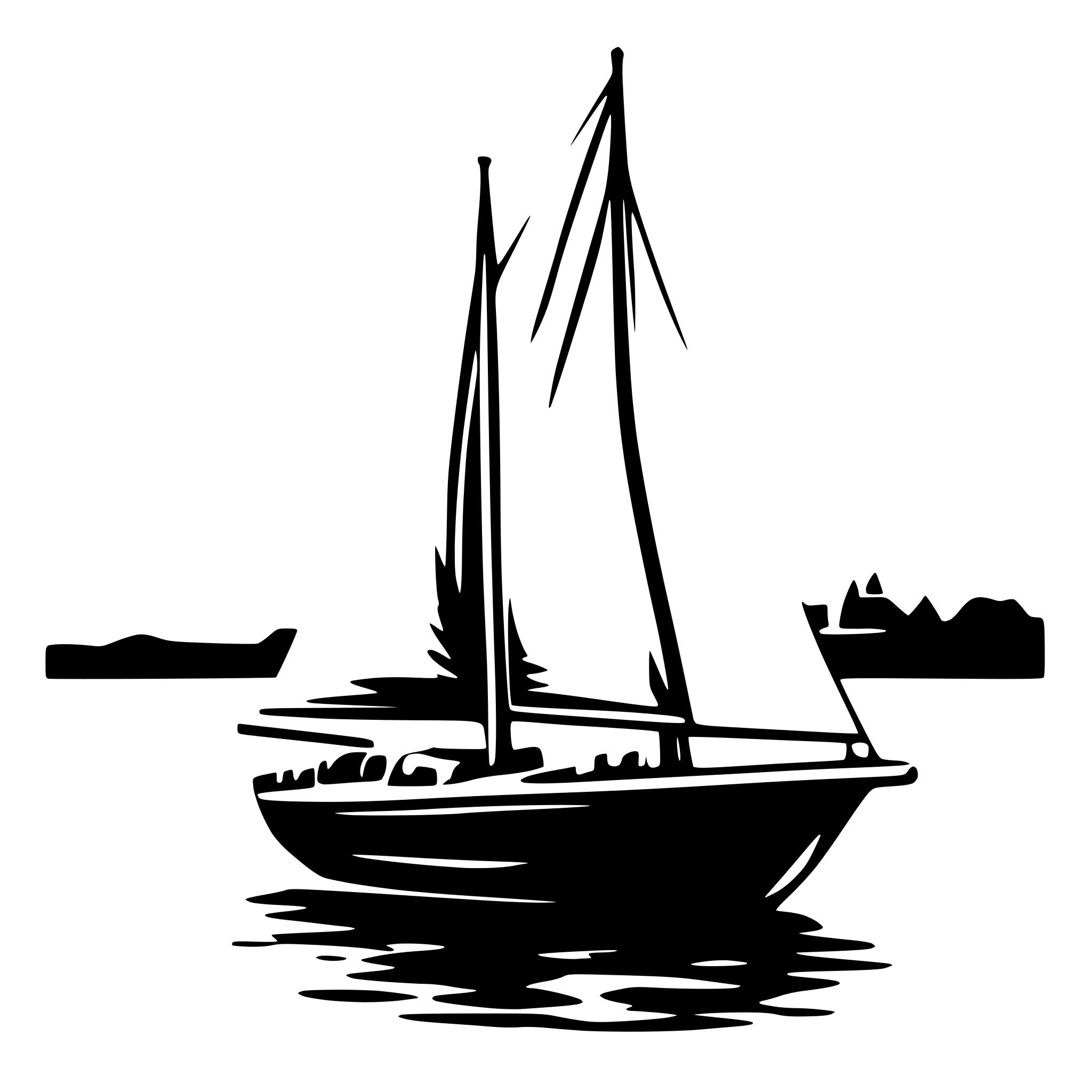 AI-generated SVG of a sailing boats race, peaceful sea