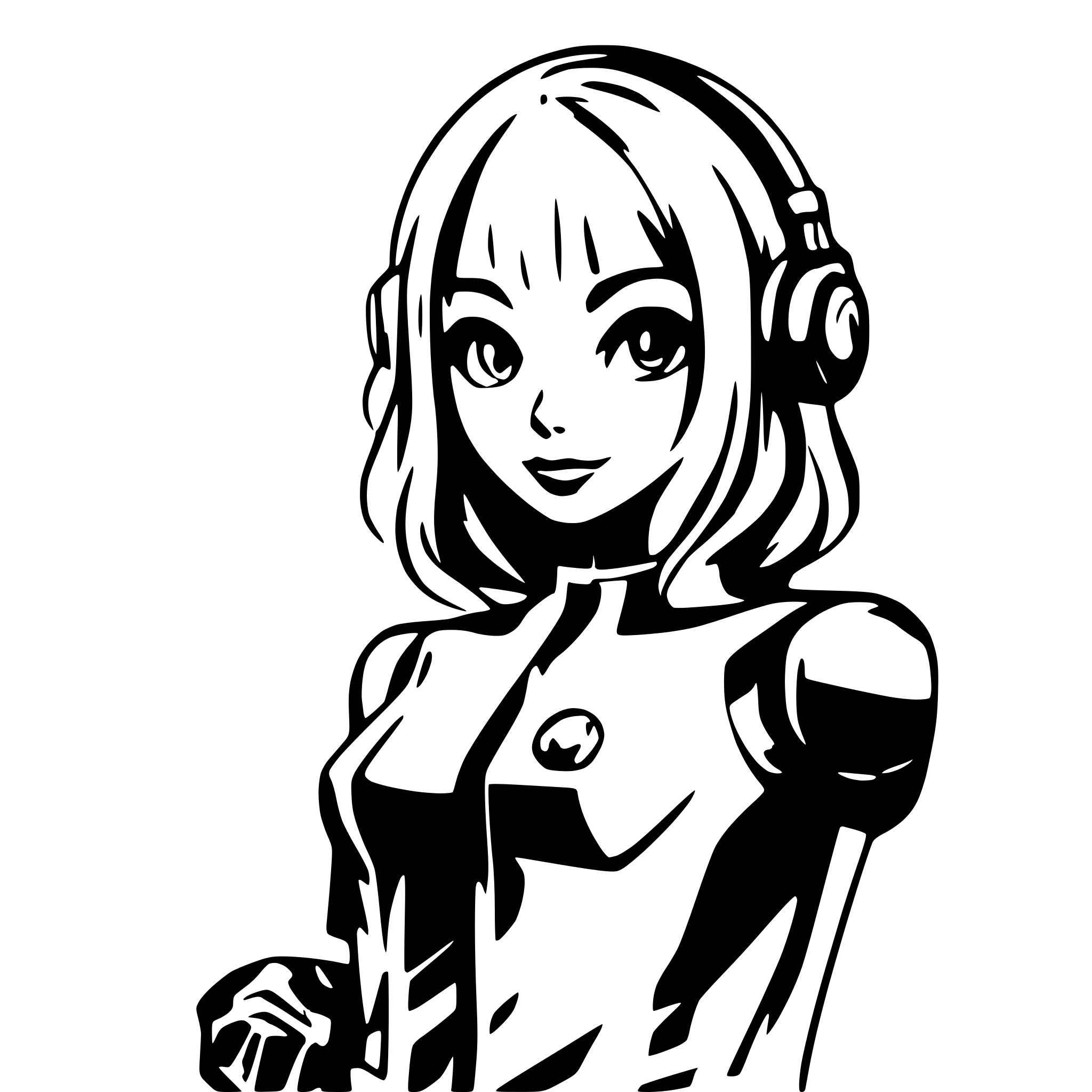 AI-generated SVG of 'AI Robot Girl'