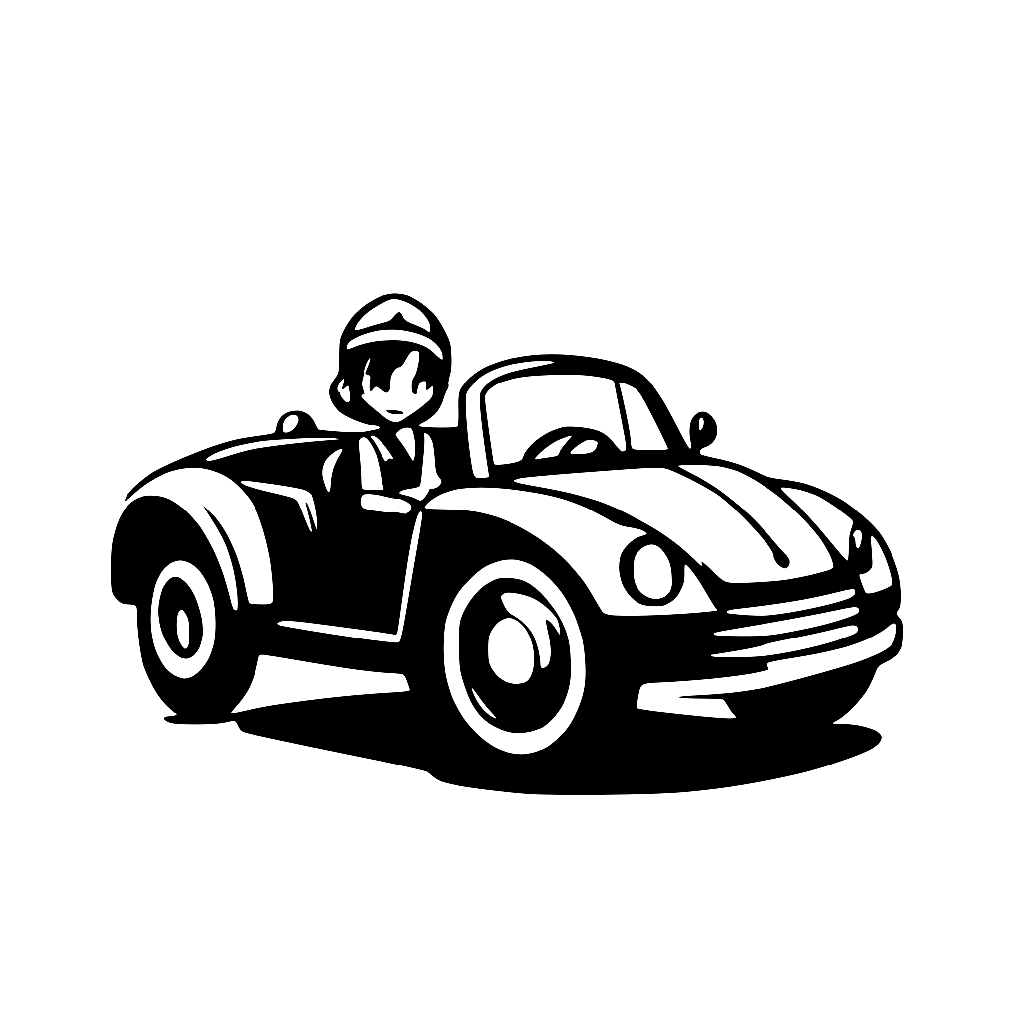 AI-generated SVG of a rear side car silhouette