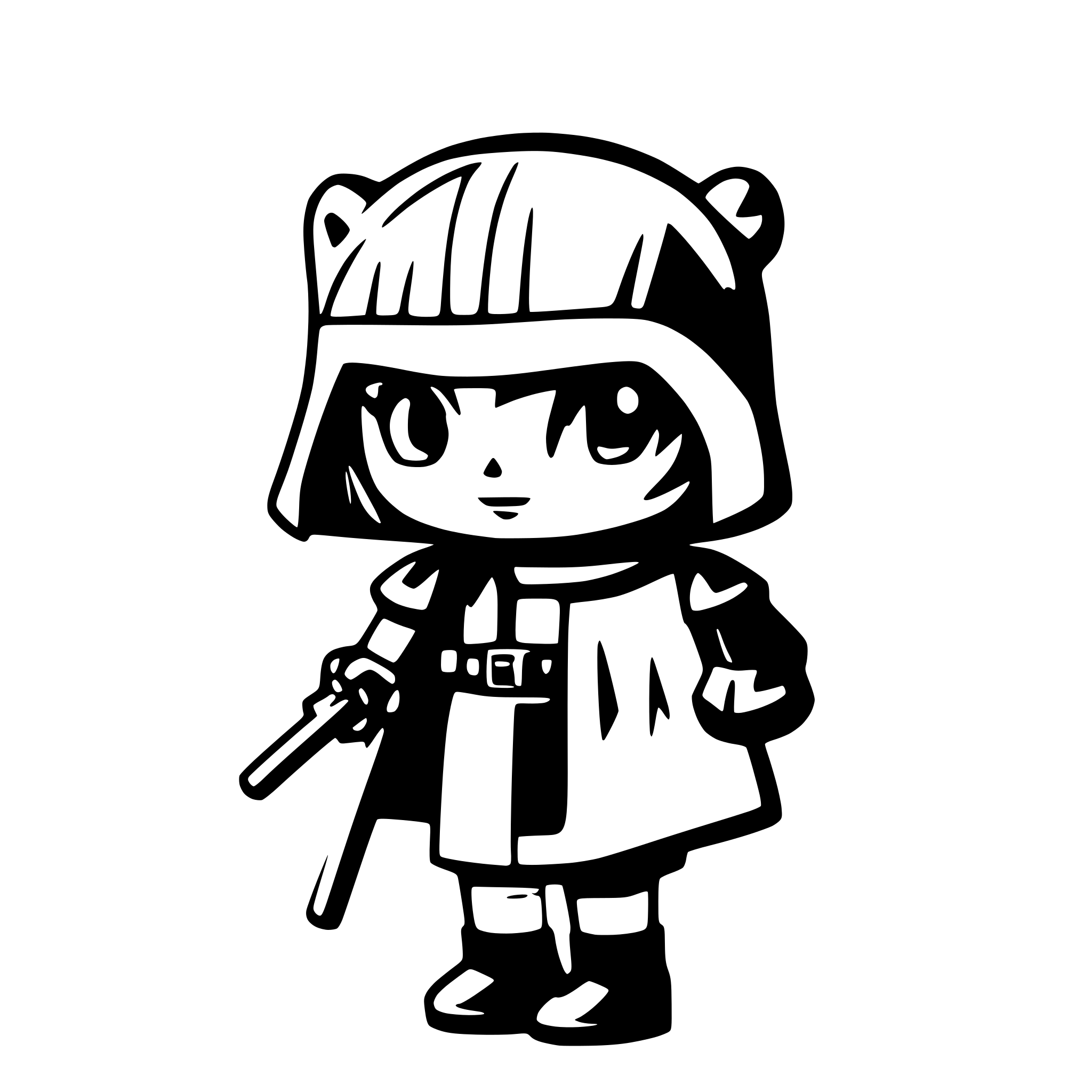 AI-generated SVG of 'hello Kitty is darth vader'