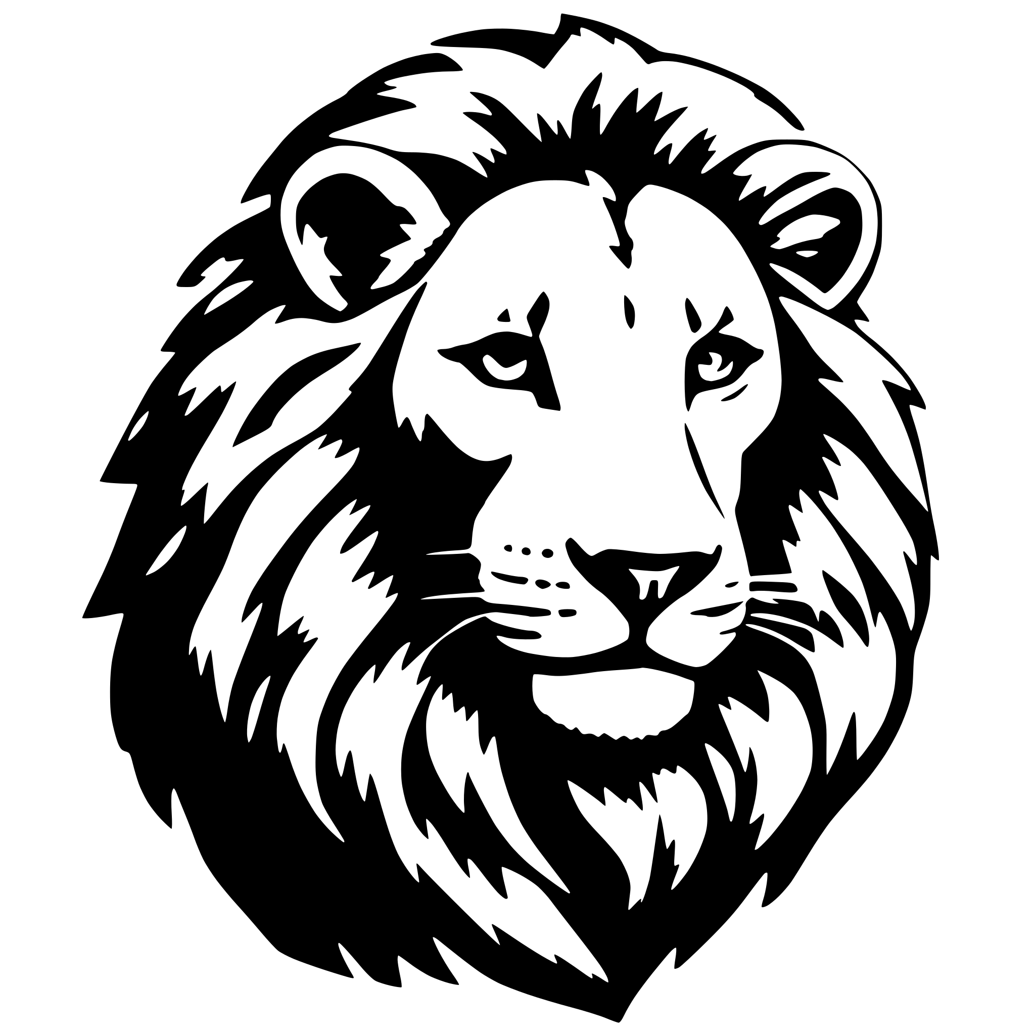 AI-generated SVG of a A lion