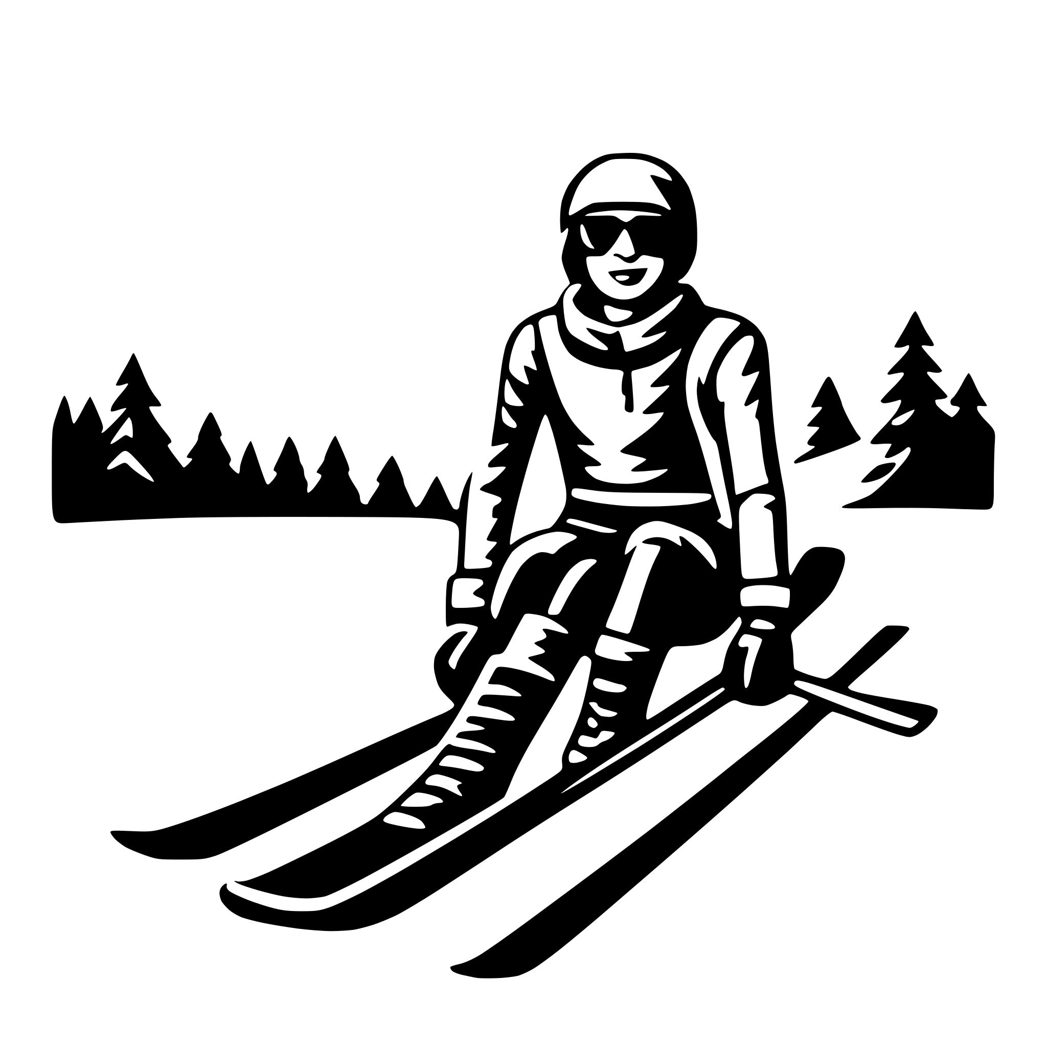 AI-generated SVG of a ski