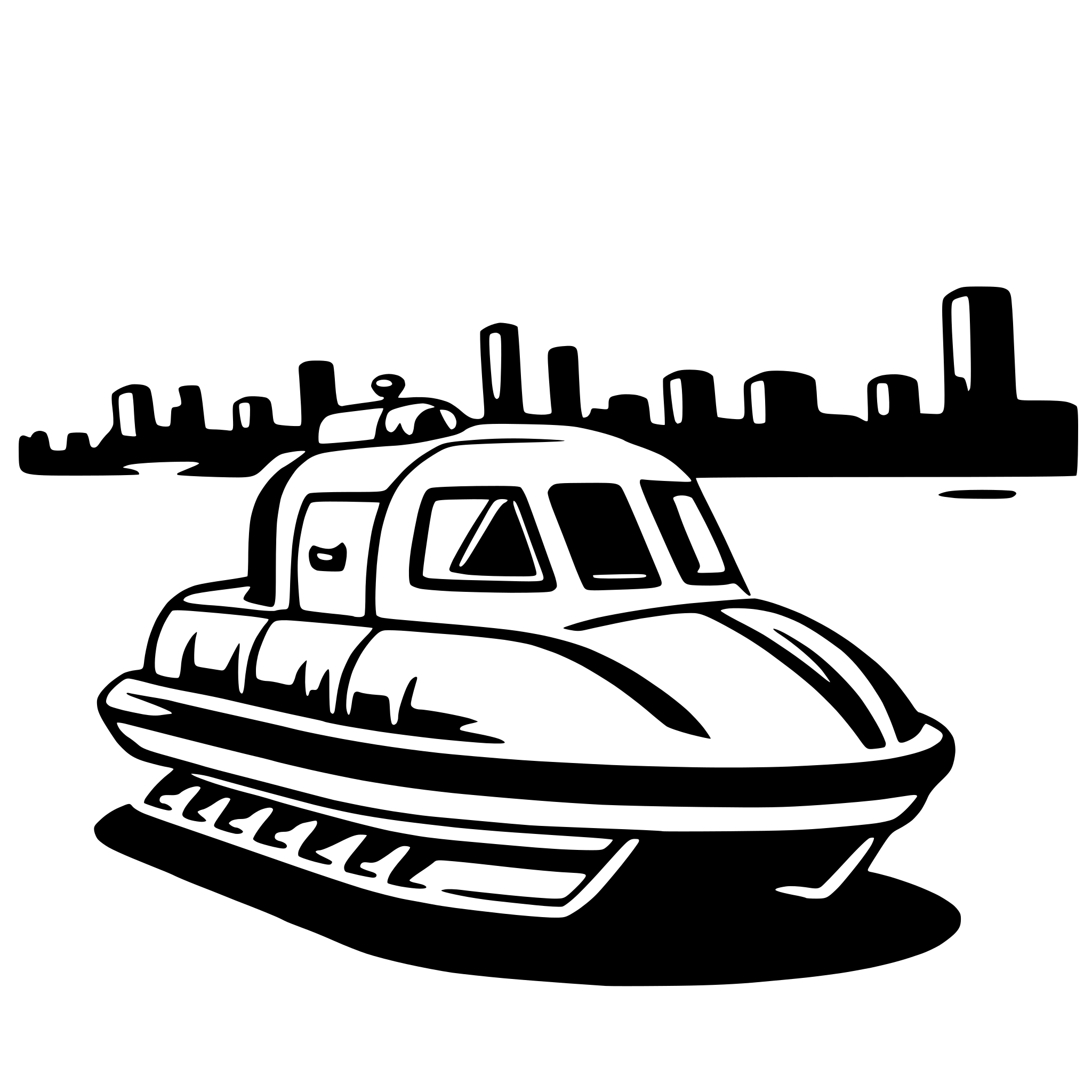 AI-generated SVG of 'hovercraft'