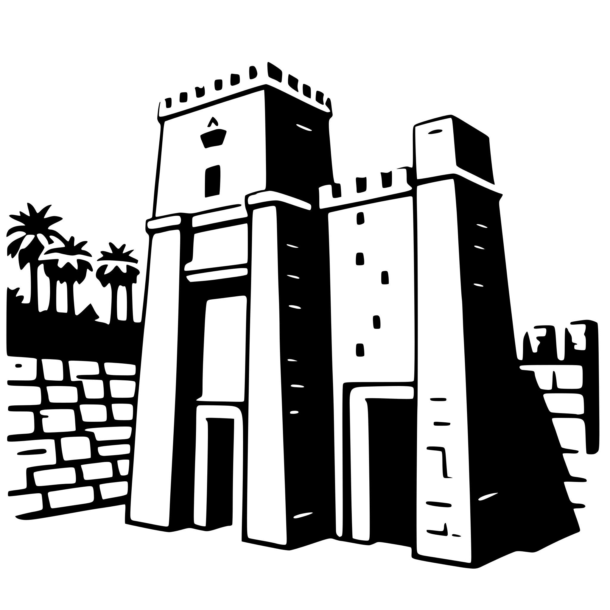 AI-generated SVG of a ishtar gate