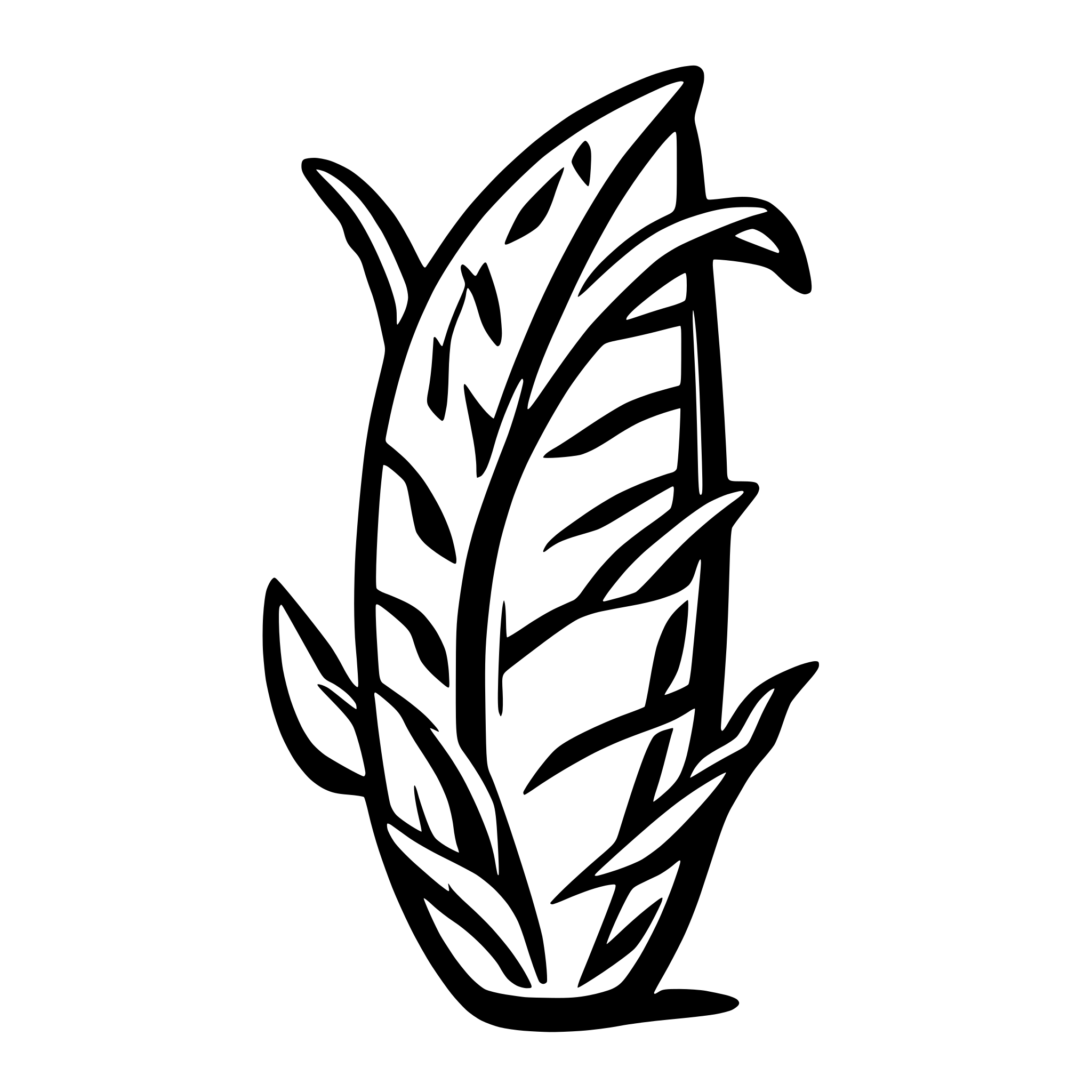 AI-generated SVG of a Single corn stalk with two cobbs.