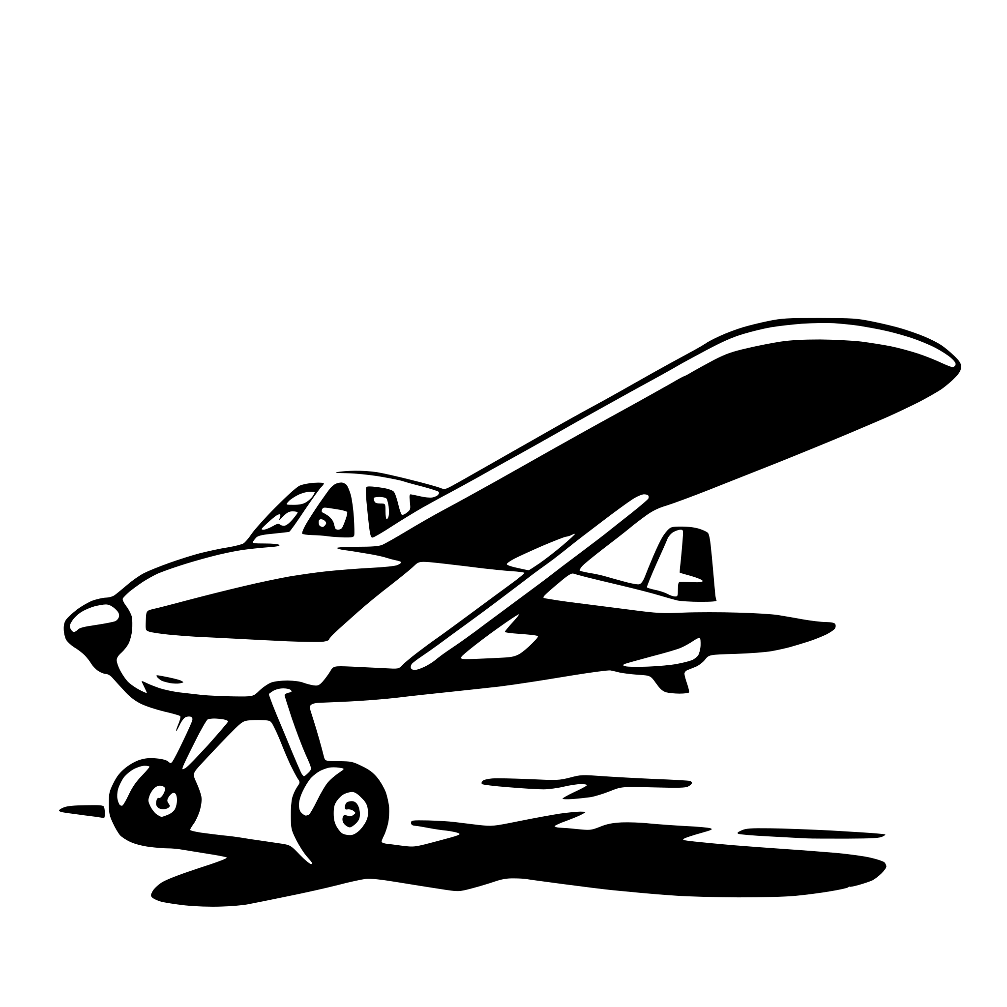 AI-generated SVG of 'single-engine plane'