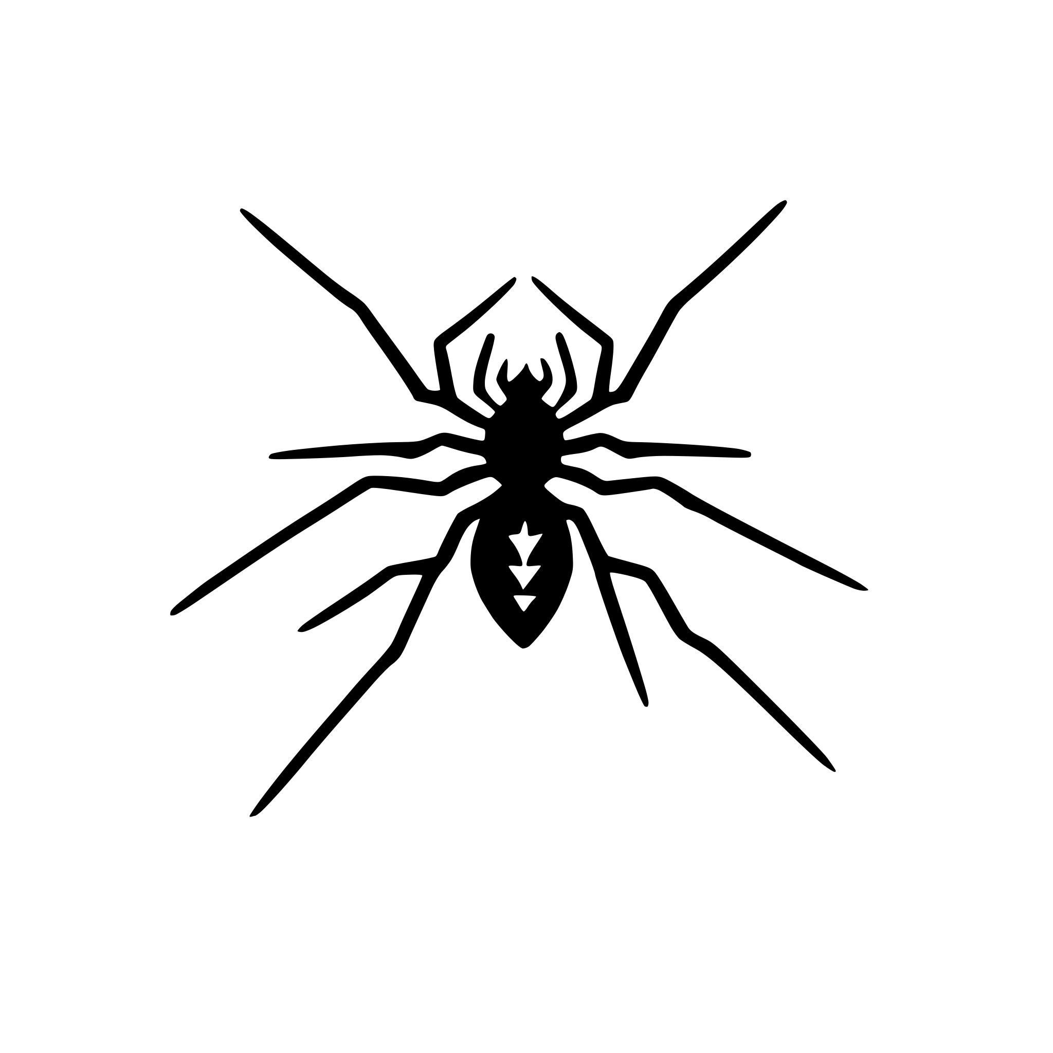 AI-generated SVG of 'a spider in a web'