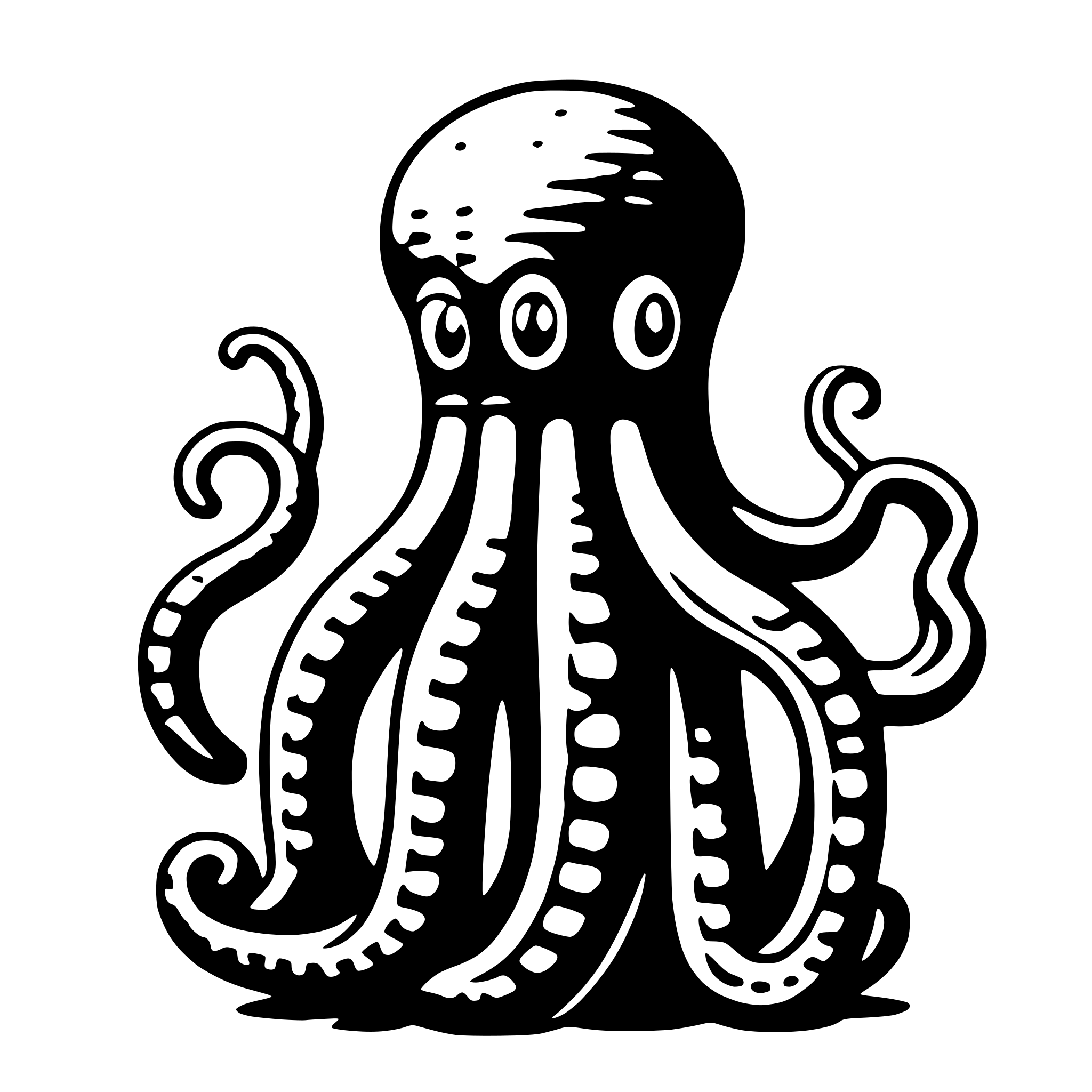 AI-generated SVG of a octopus tentacles