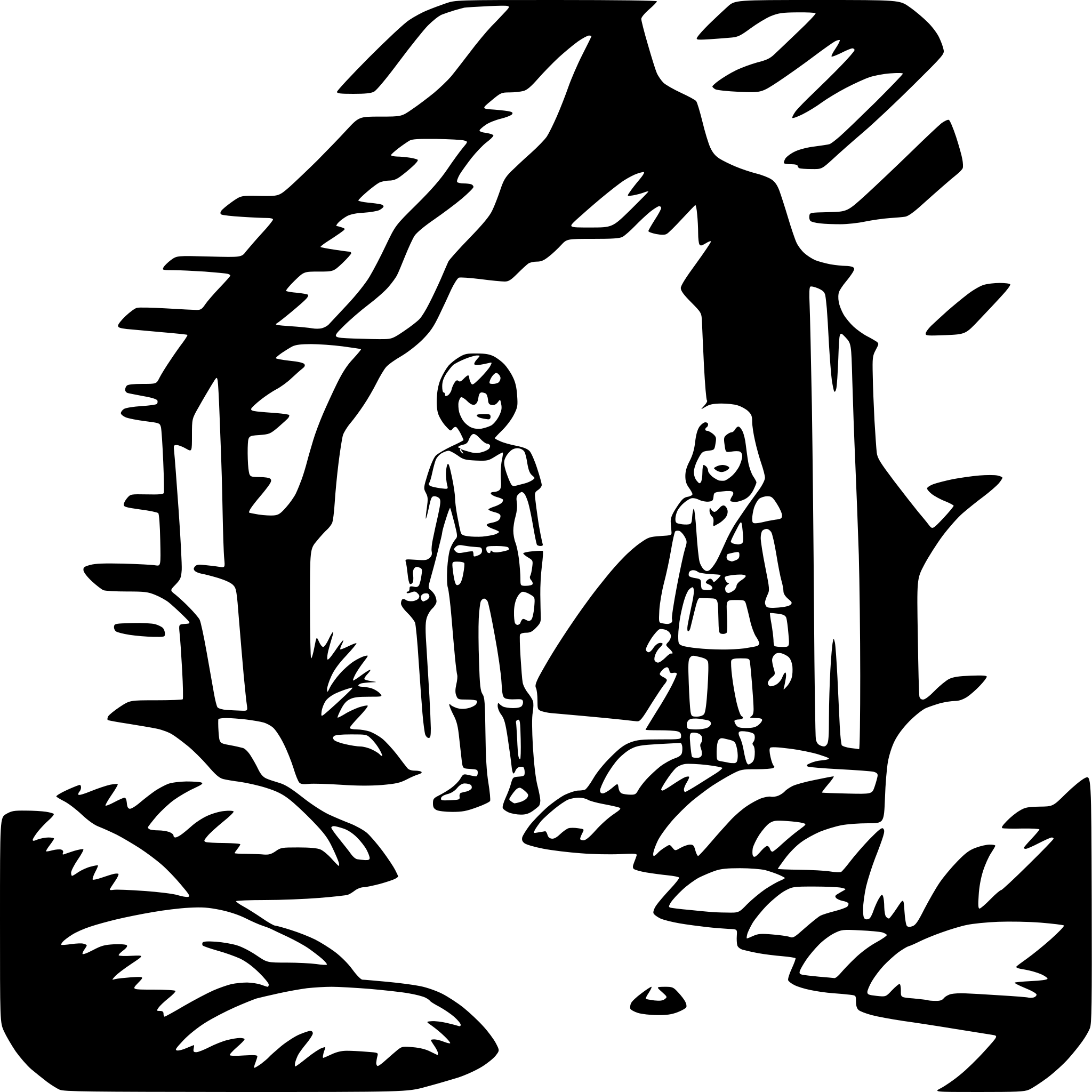 AI-generated SVG of 'spelunking in cave'