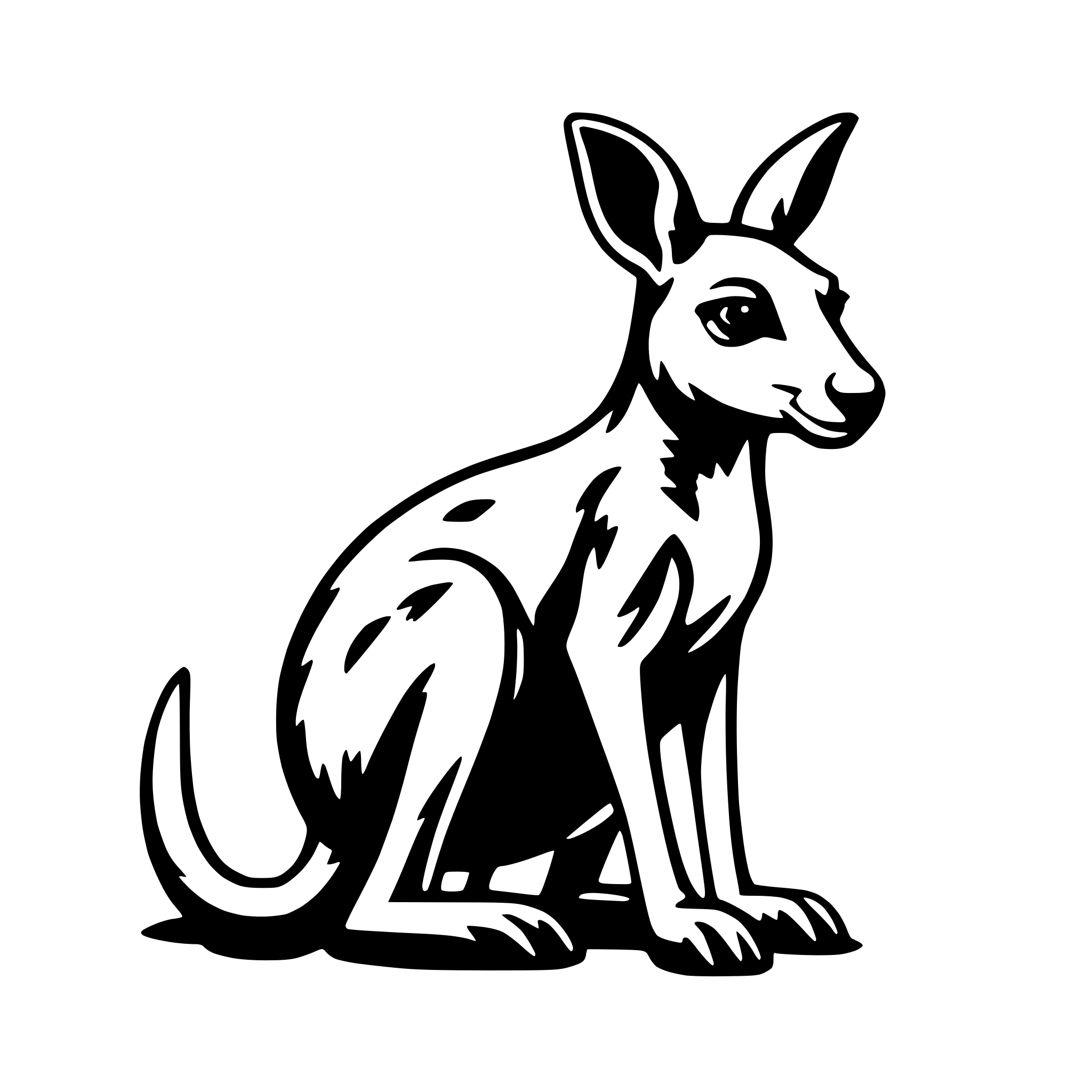 AI-generated SVG of 'kangaroo'