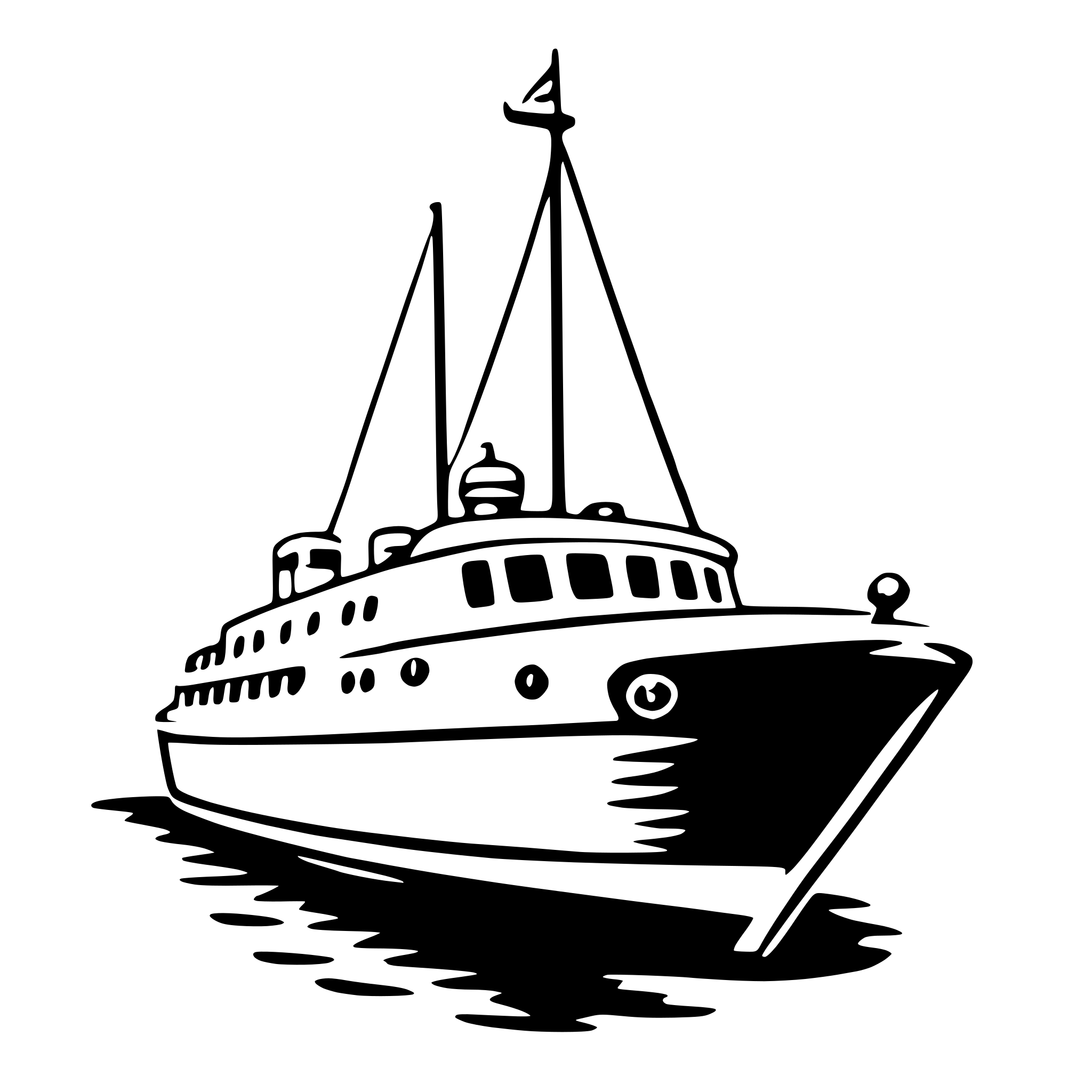 AI-generated SVG of a yacht