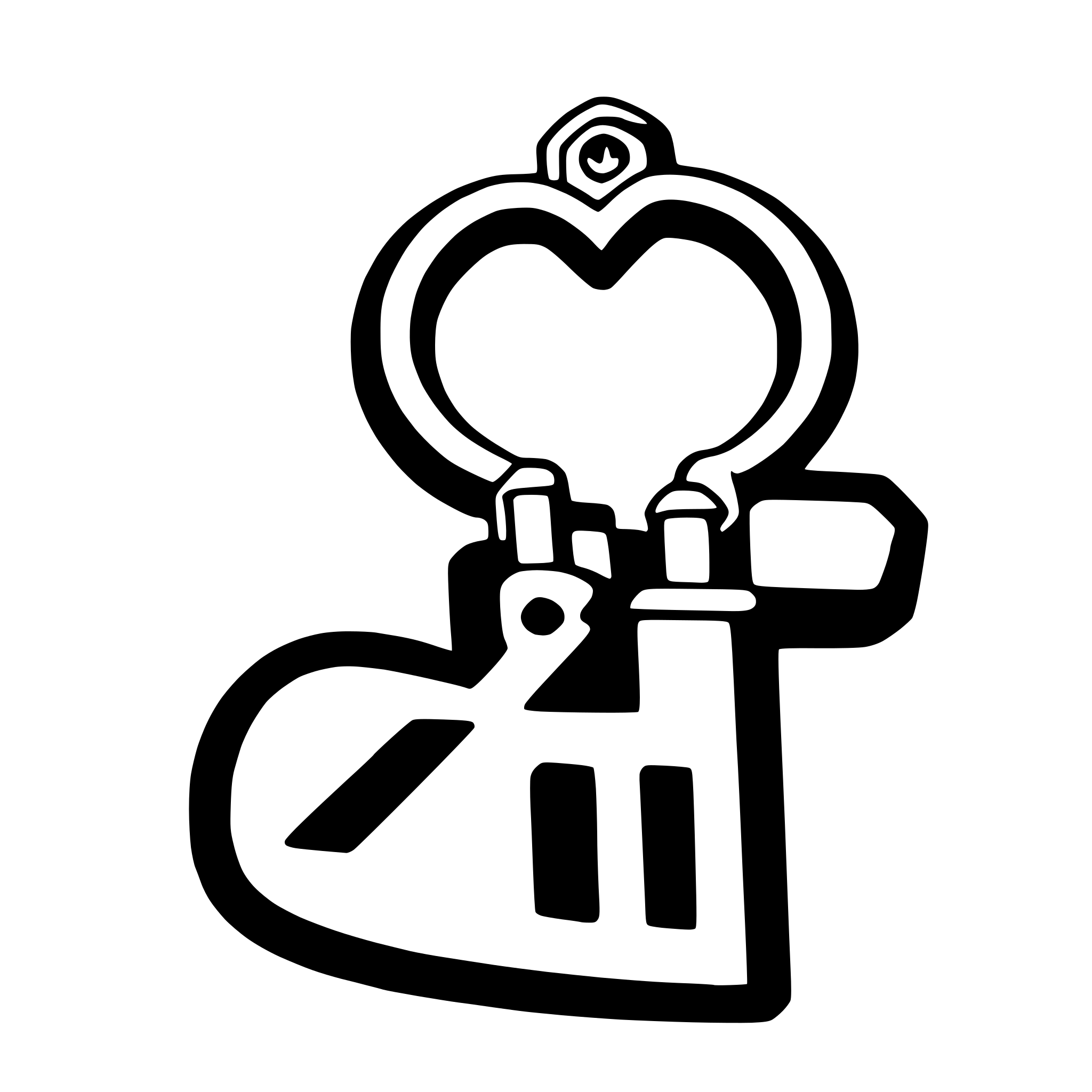 AI-generated SVG of a love keychain