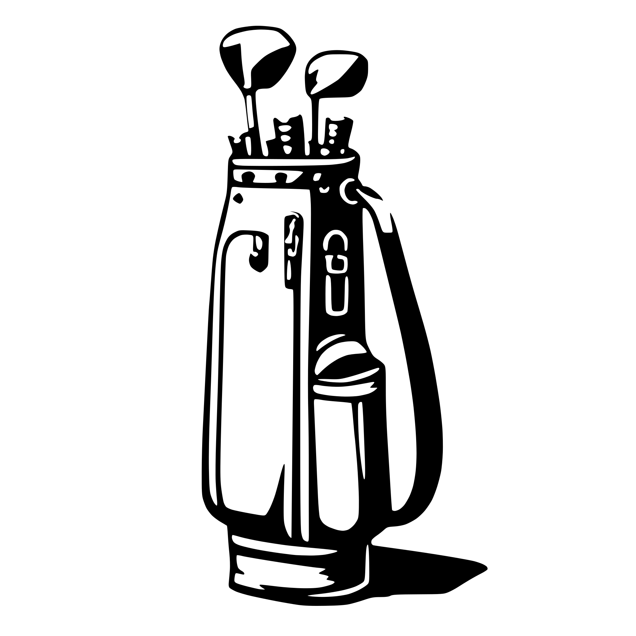 AI-generated SVG of a golf bag