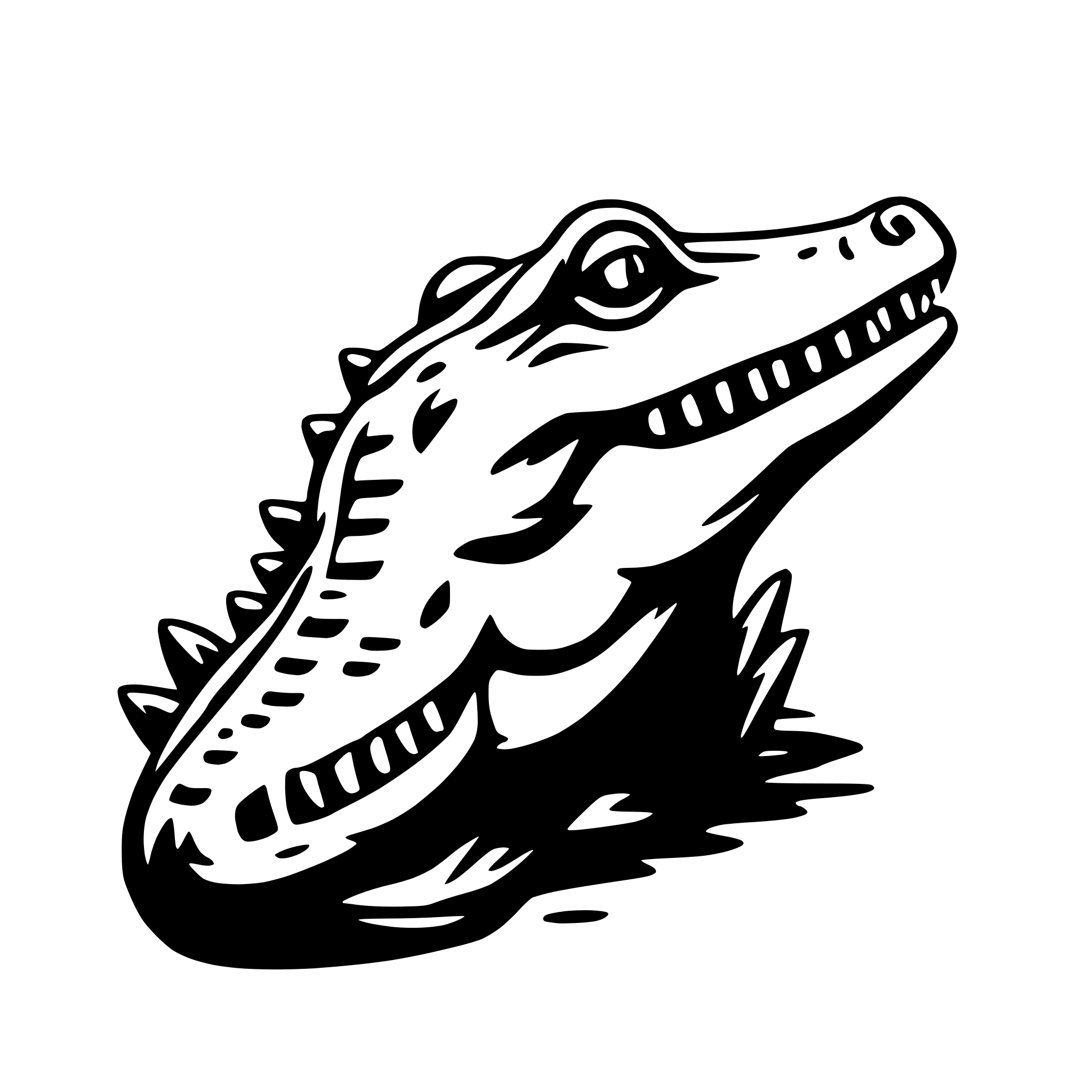 AI-generated SVG of a crocodile