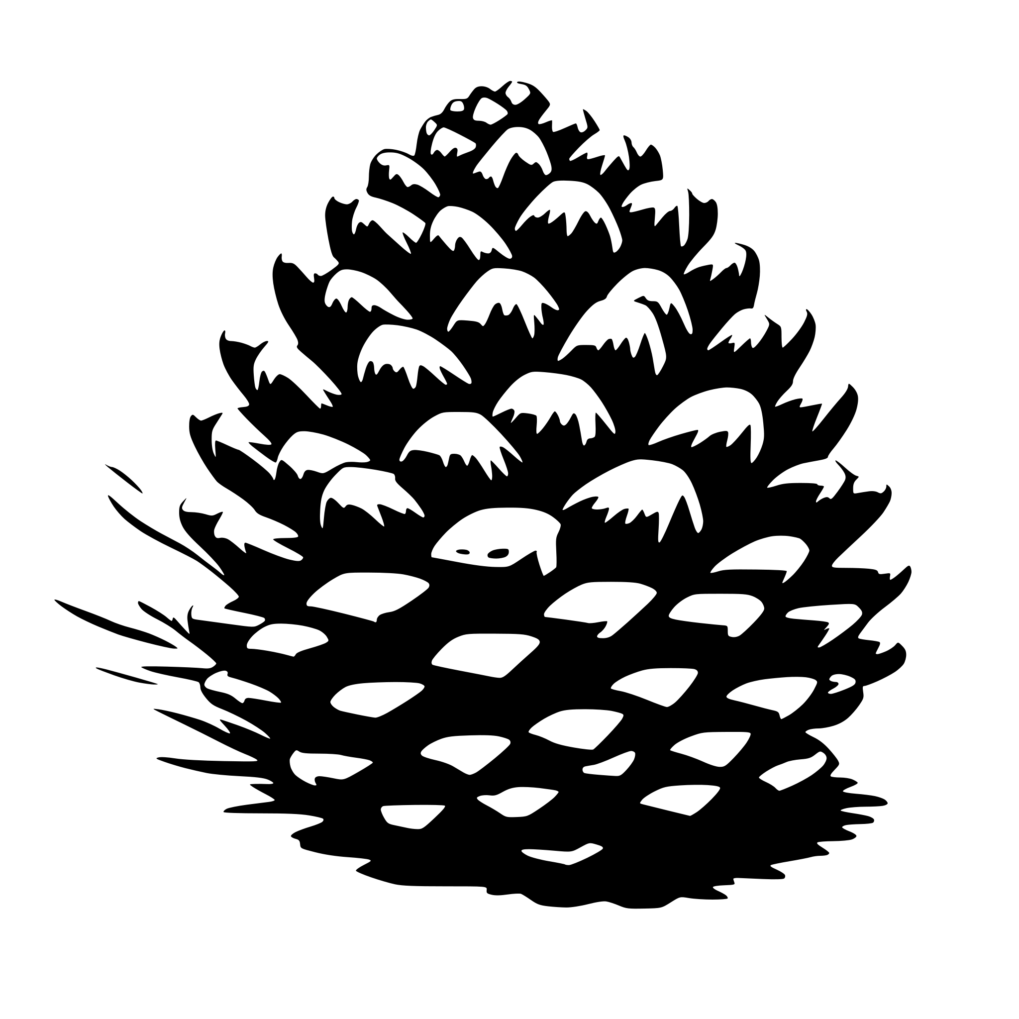 AI-generated SVG of 'pinecone'