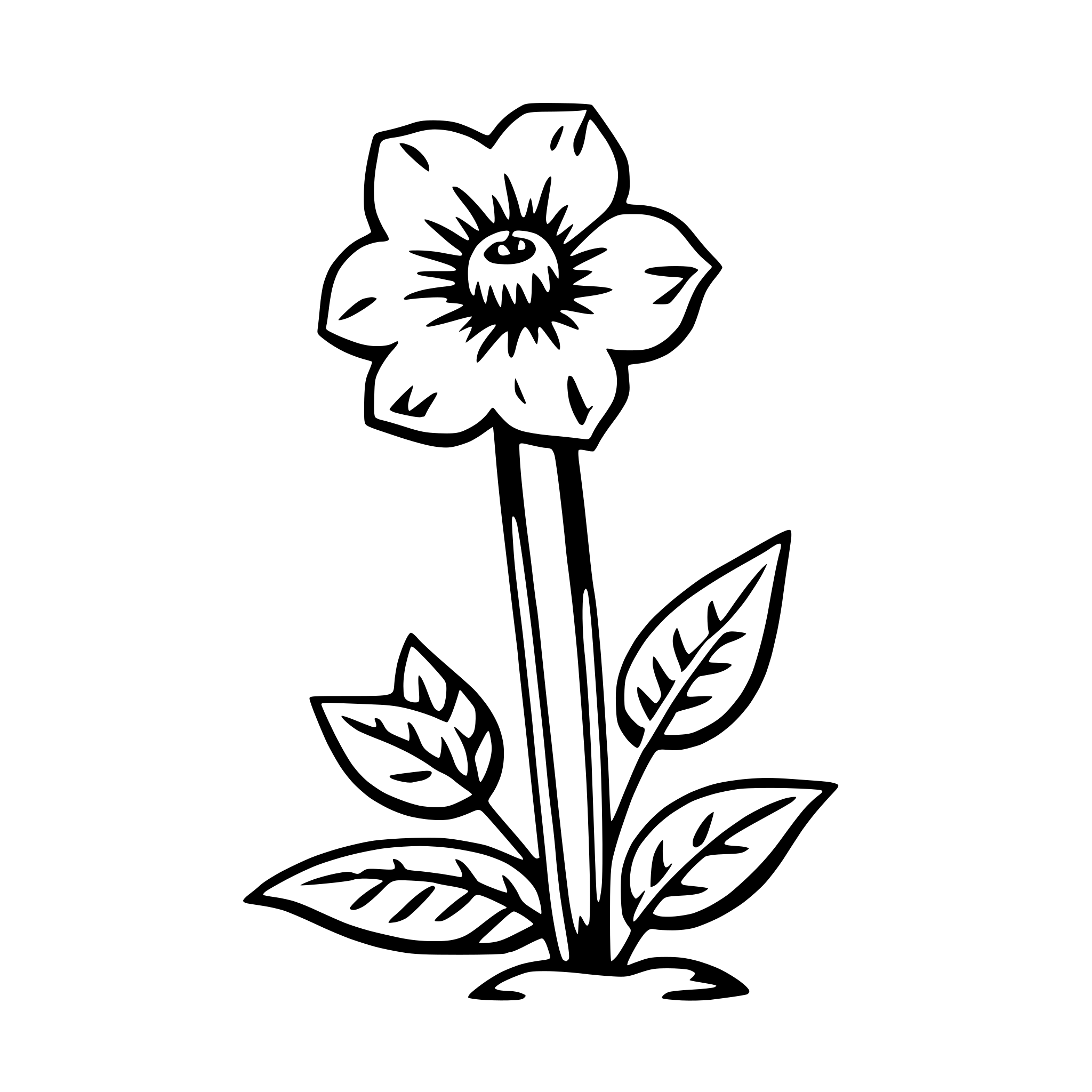 AI-generated SVG of a bellflower
