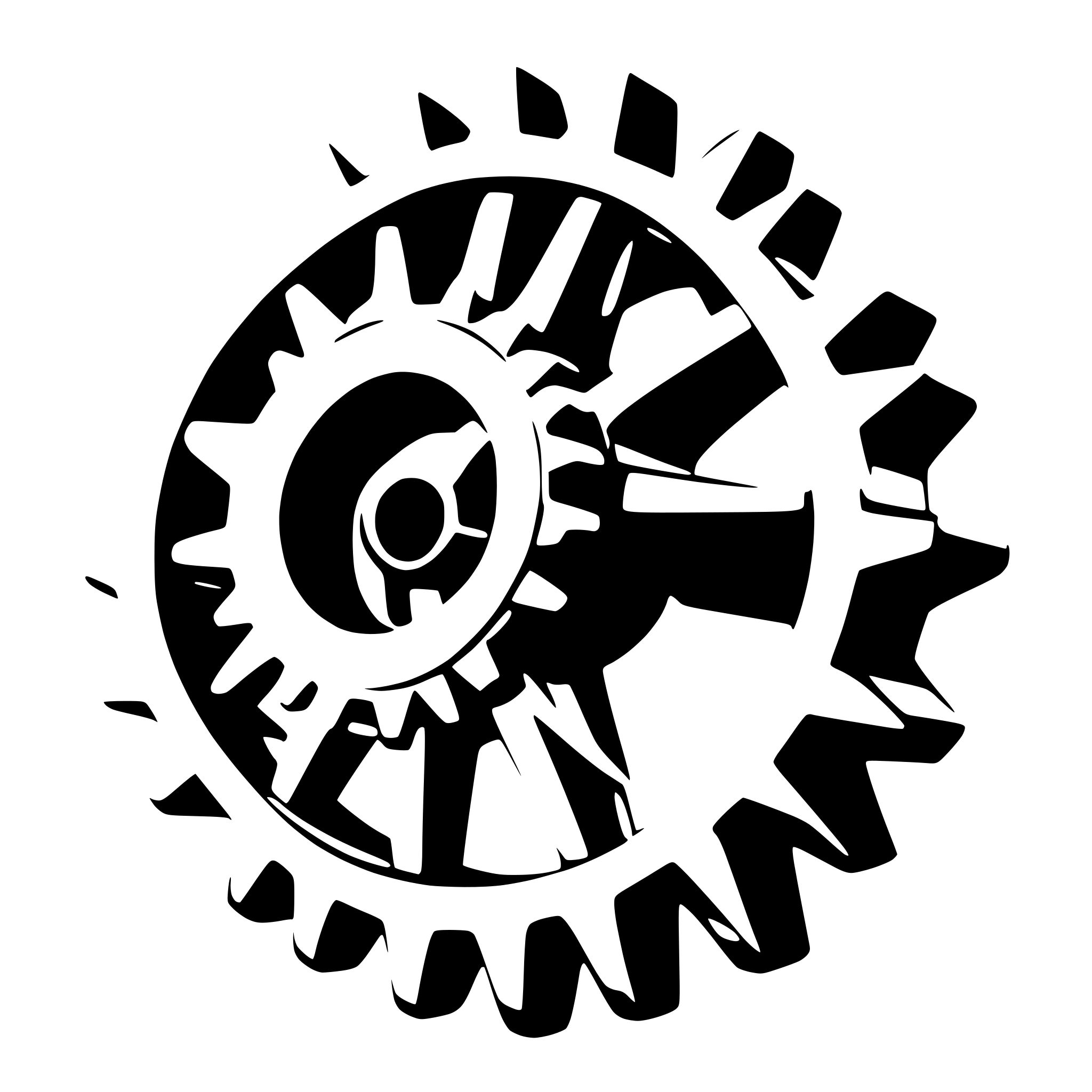 AI-generated SVG of a a gear with 12 teeth technical drawing AI-generated SVG of a a gear with 12 teeth technical drawing