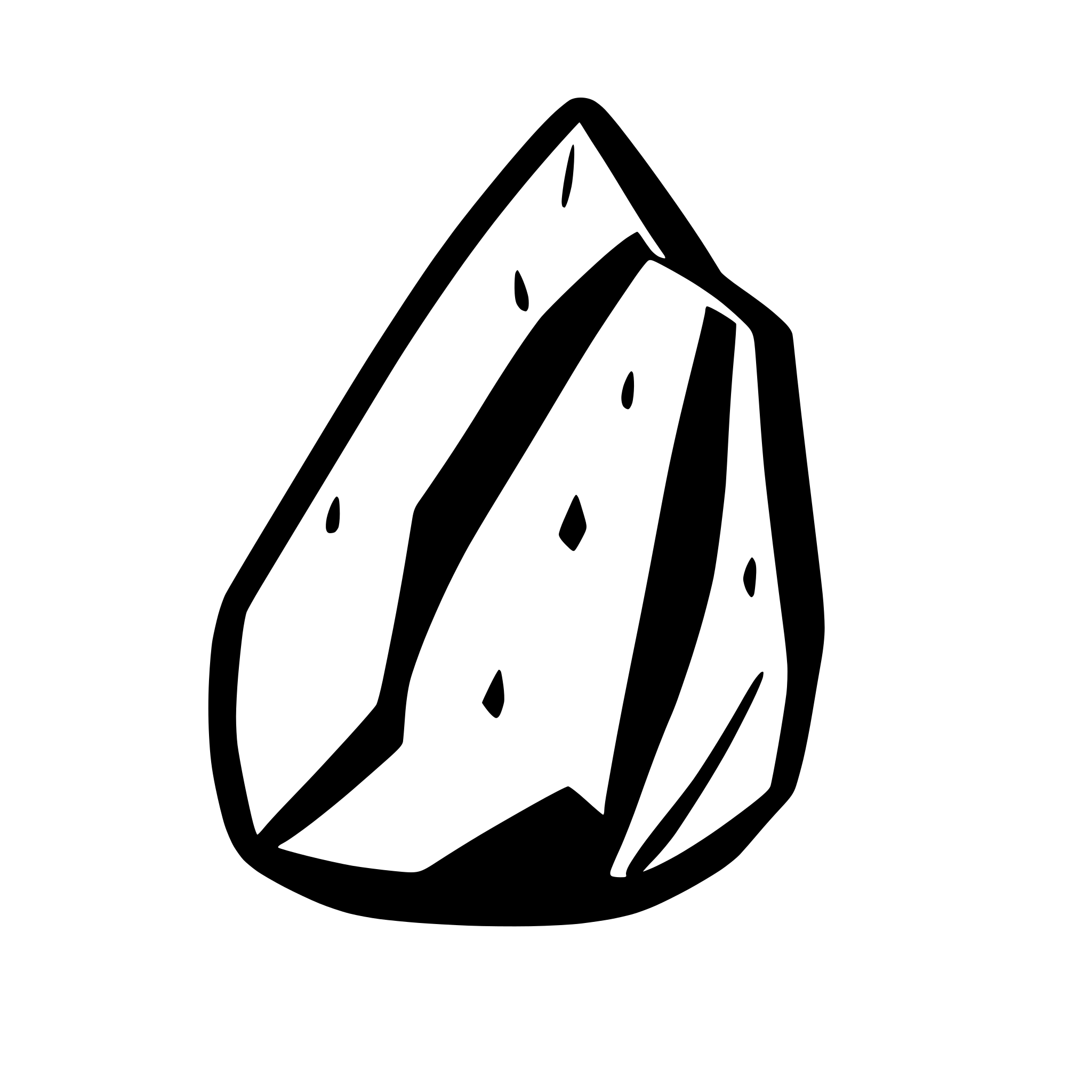 AI-generated SVG of a ore in a shape of small rectangle shard