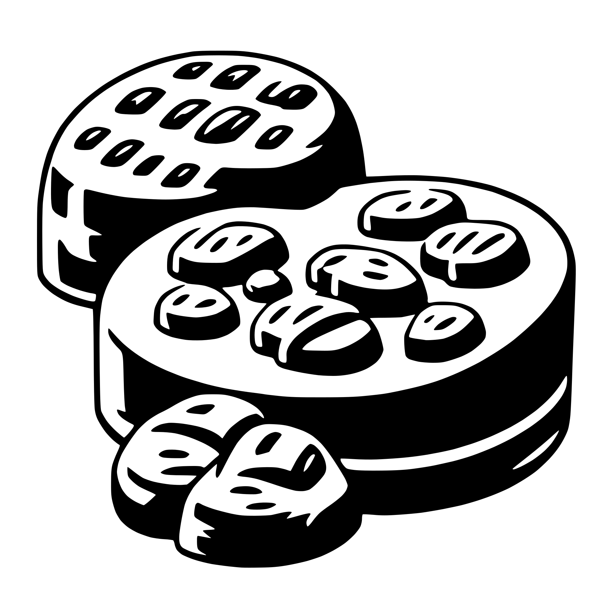 AI-generated SVG of 'praline'