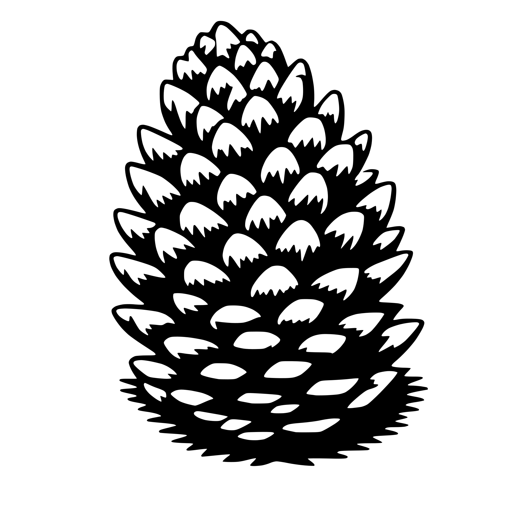 AI-generated SVG of 'pine cone'