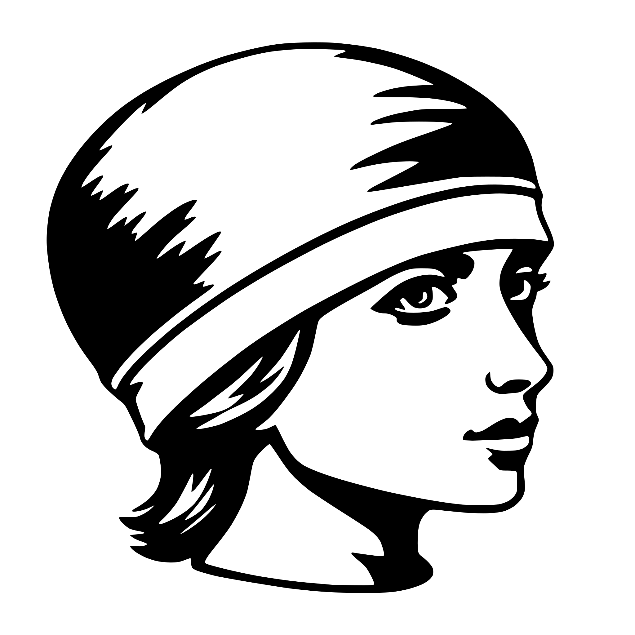 AI-generated SVG of a swim cap