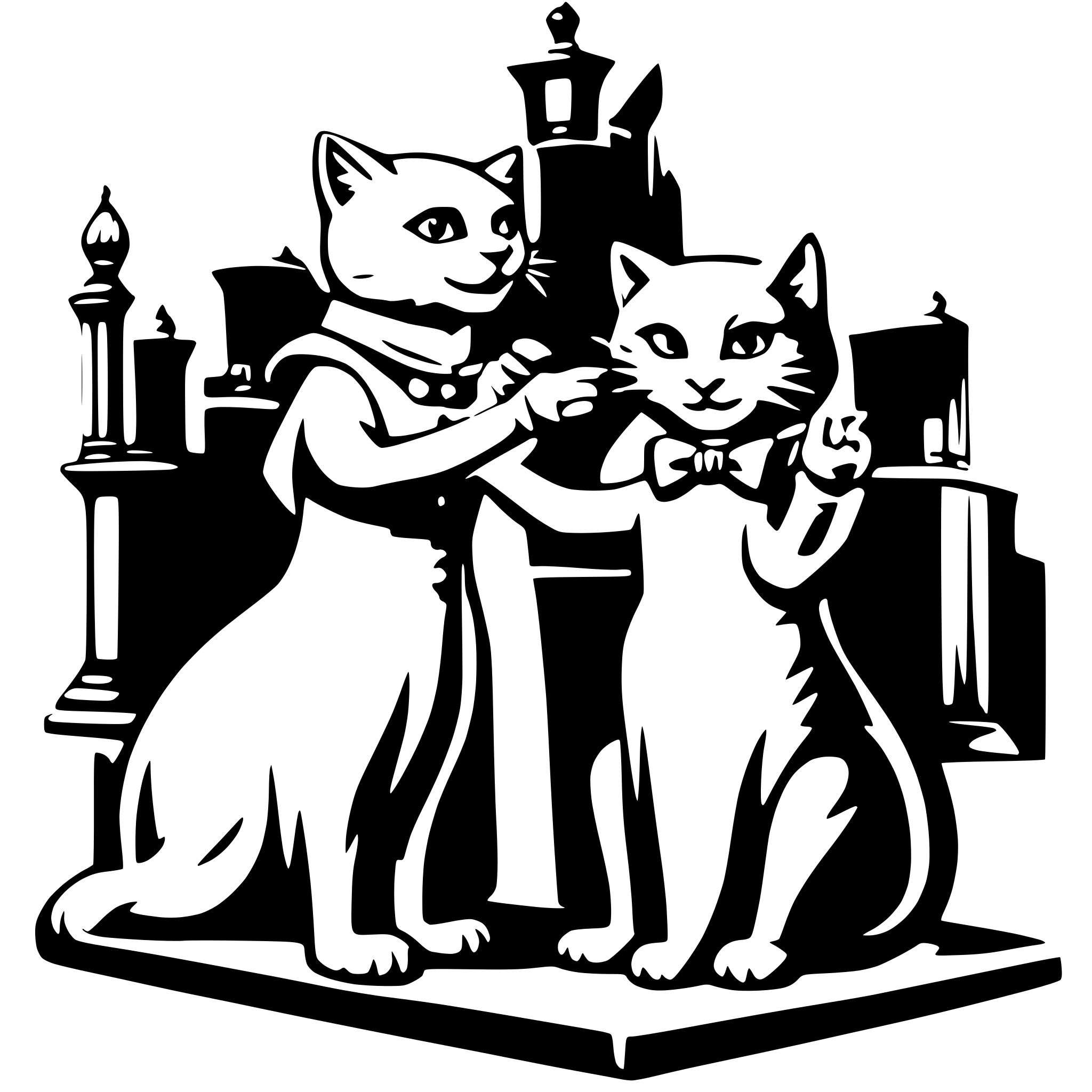 AI-generated SVG of a Cats performing opera
