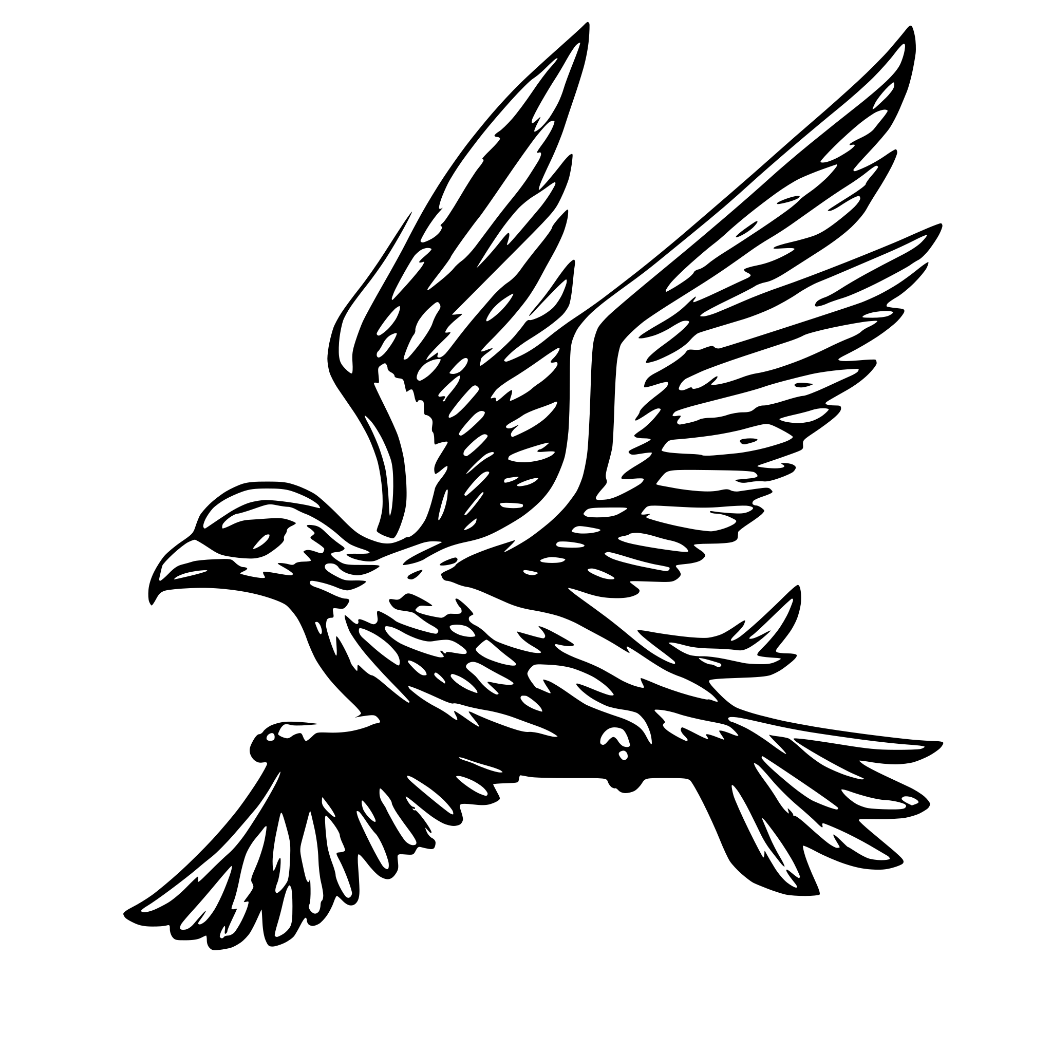 AI-generated SVG of 'make griffing with flying wings'