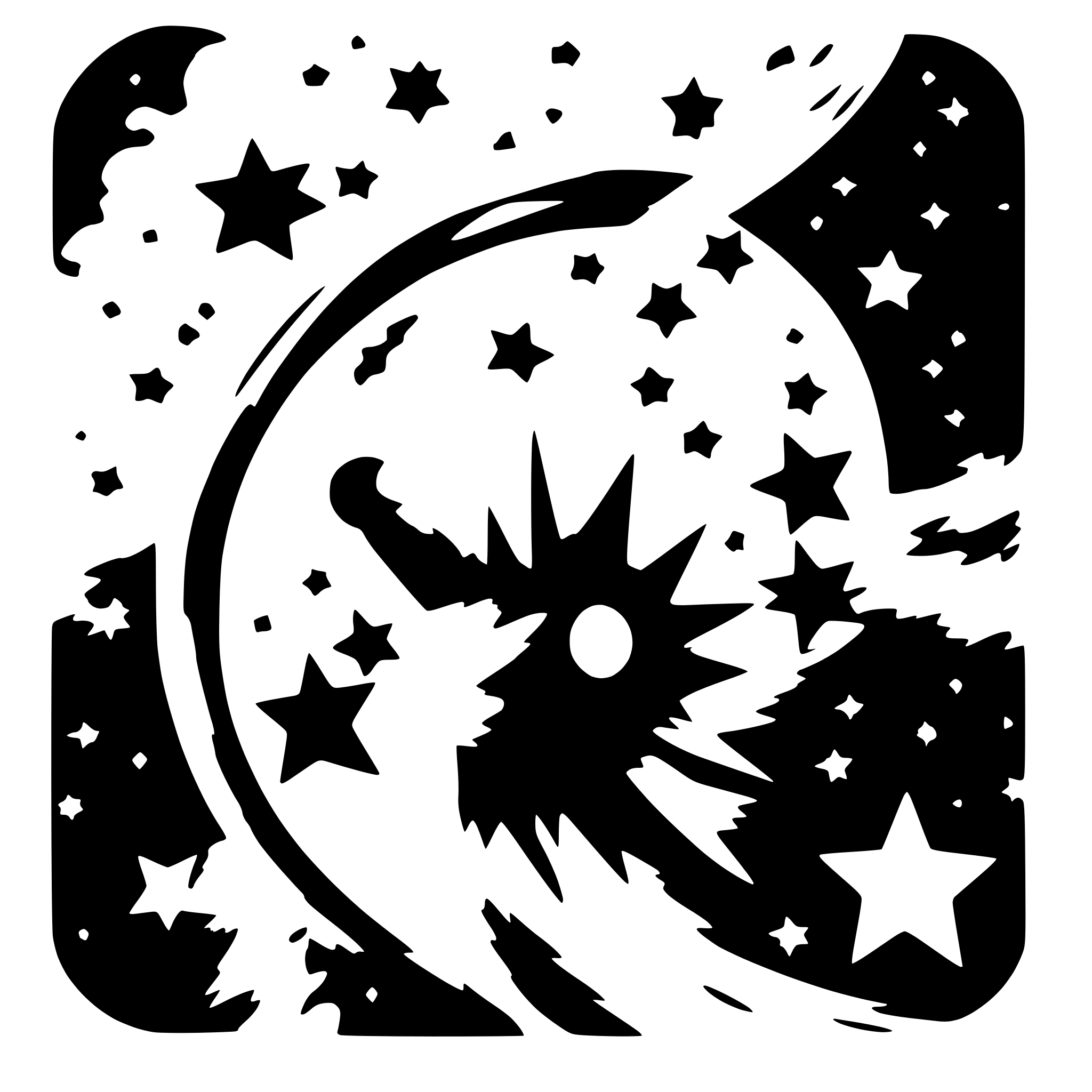 AI-generated SVG of a space galexy background for digital marketing website with full ditails and 10000 number star