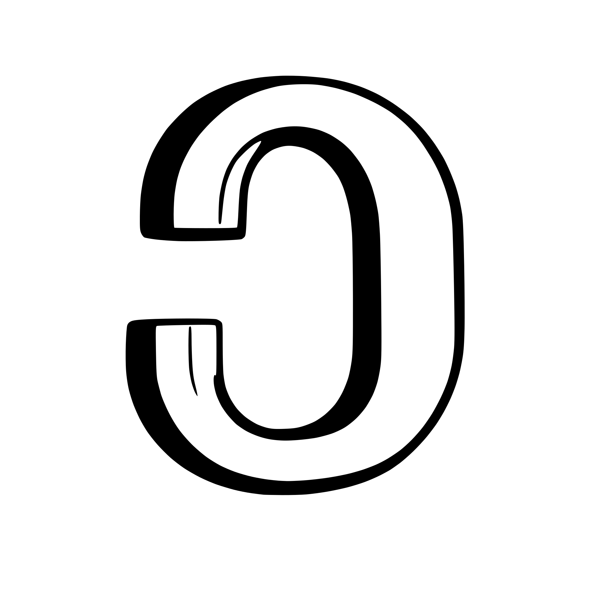 AI-generated SVG of a Outline of the letter C