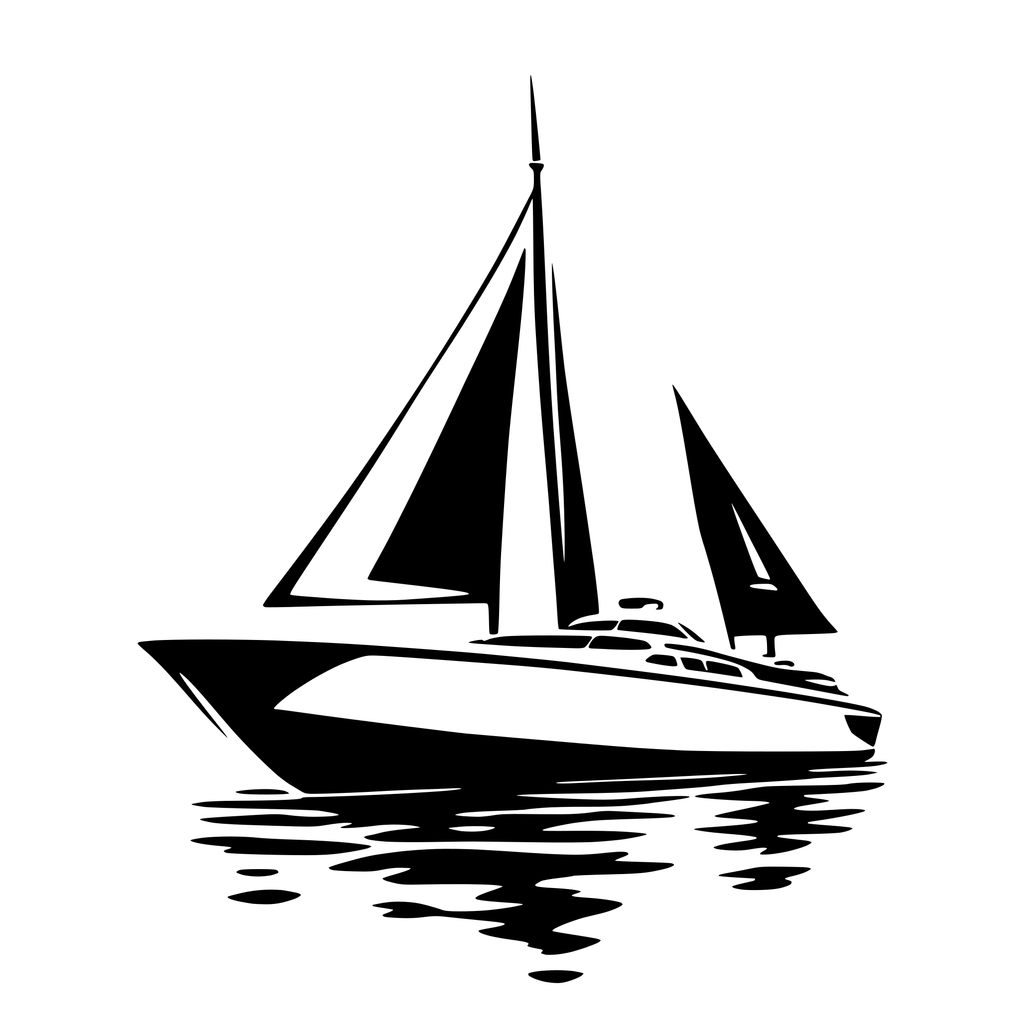 AI-generated SVG of a A simple SVG of a sleek yacht with a streamlined shape floating on water.