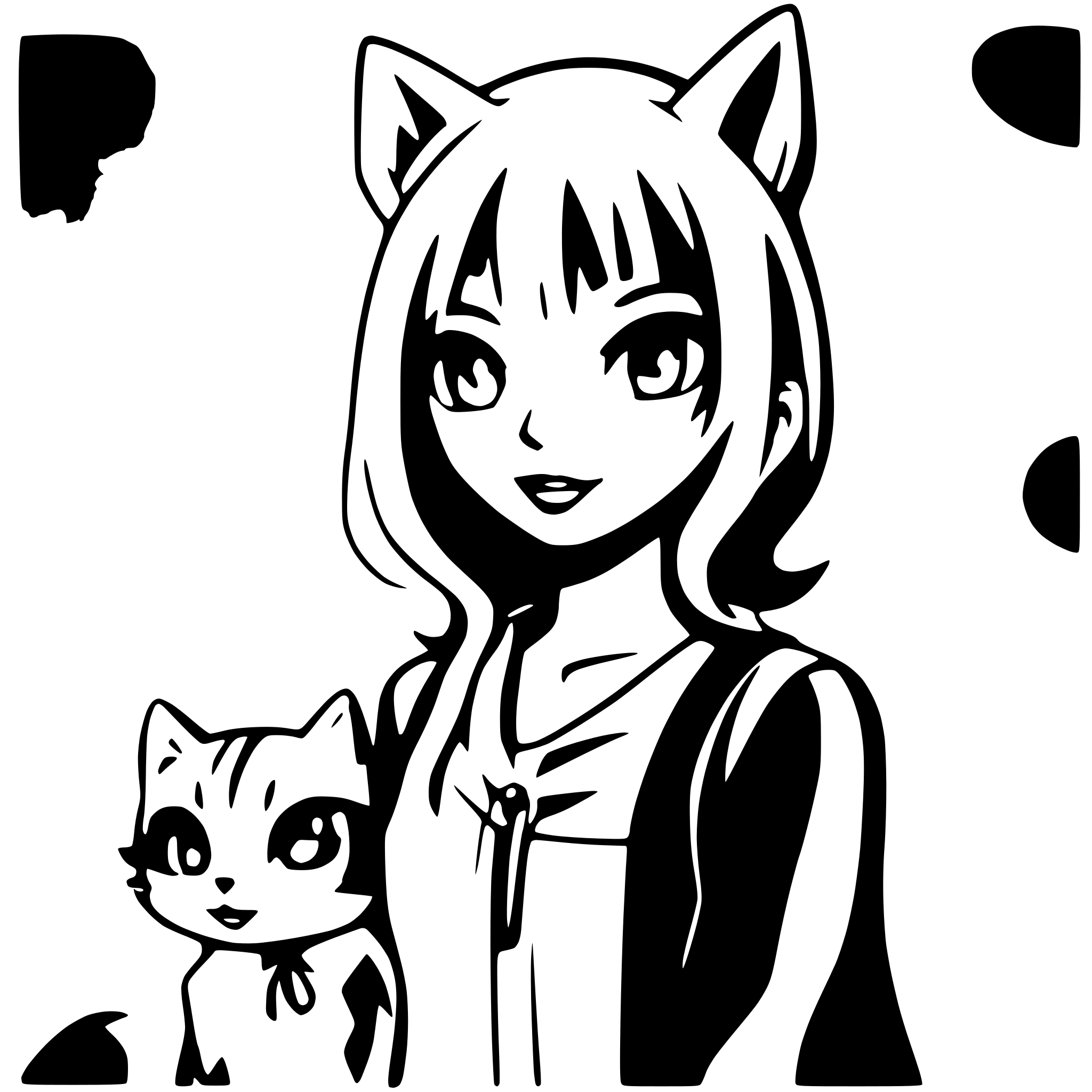 AI-generated SVG of 'catgirl'