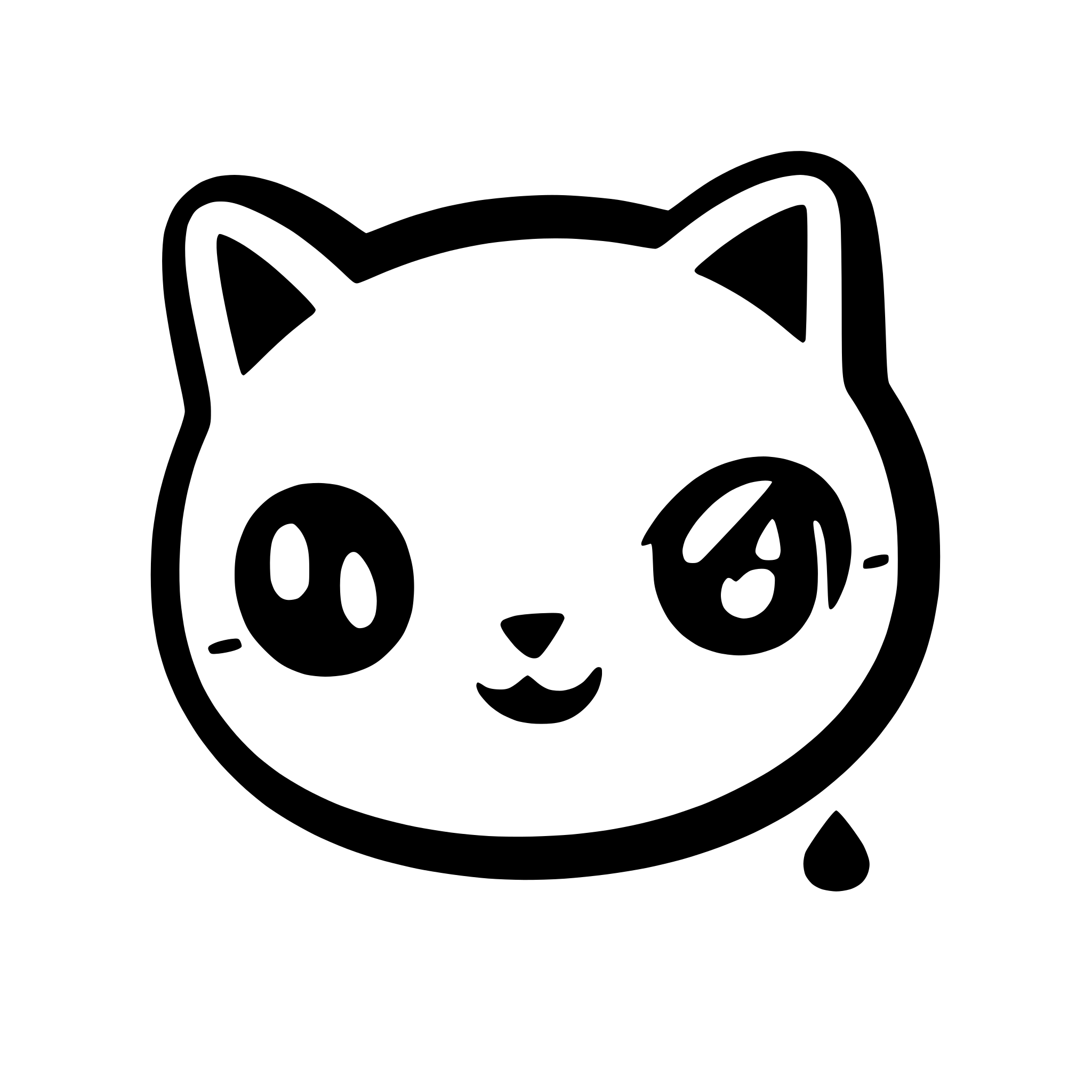 AI-generated SVG of a y2k, kawaii, cat, icon