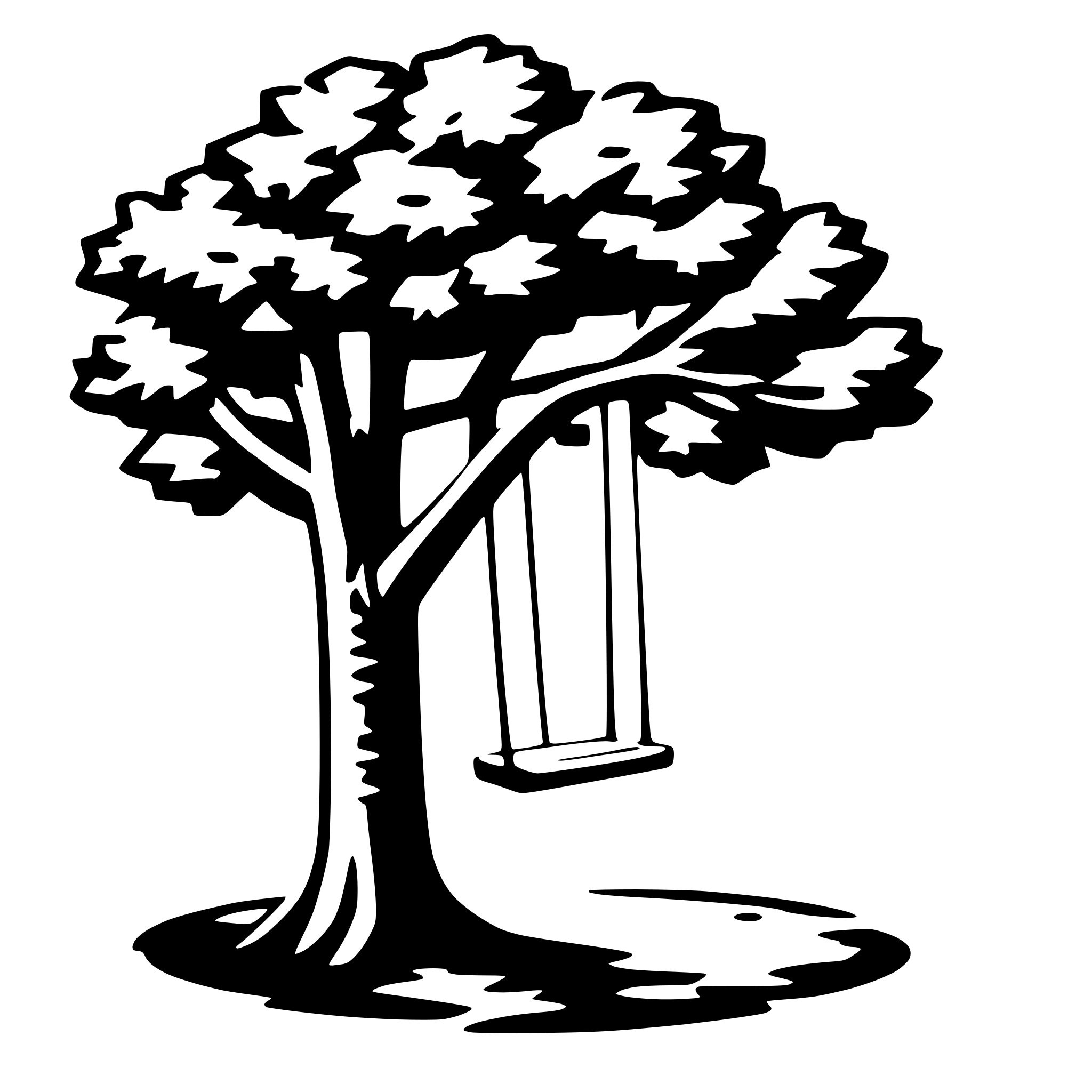 AI-generated SVG of 'tree with swing'