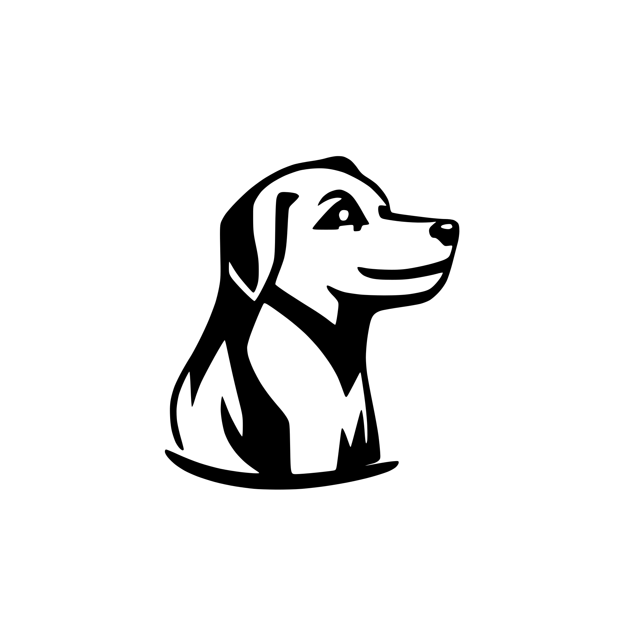 AI-generated SVG of a a minimal abstract funny playful dog logo from the side sniffing AI-generated SVG of a a minimal abstract funny playful dog logo from the side sniffing