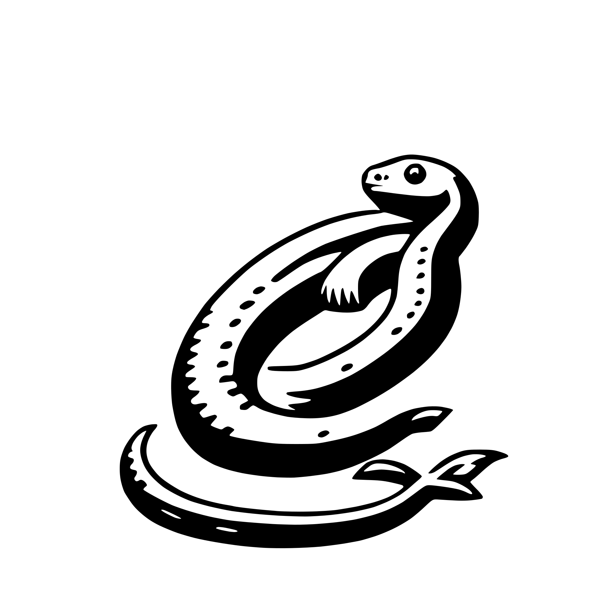 AI-generated SVG of a eel