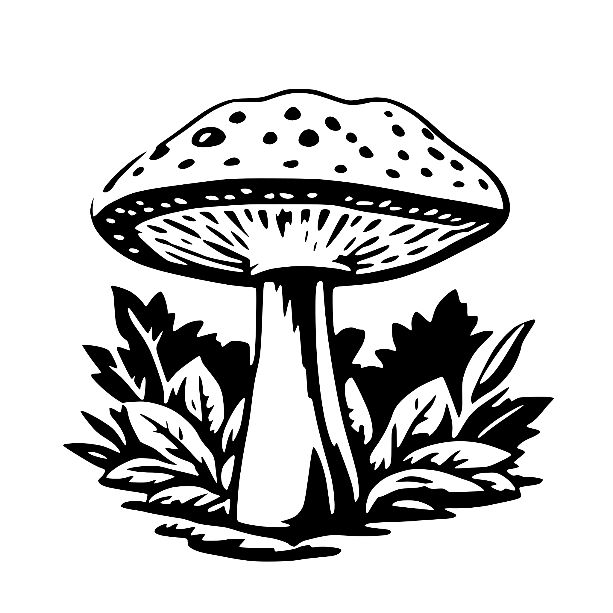 AI-generated SVG of 'simple amanita muscaria'
