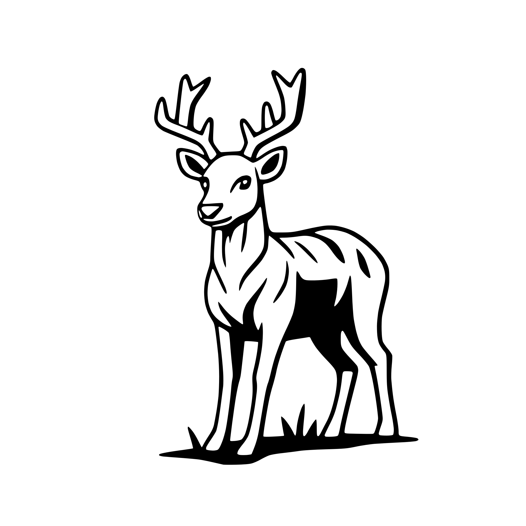 AI-generated SVG of 'deer standing in forest'