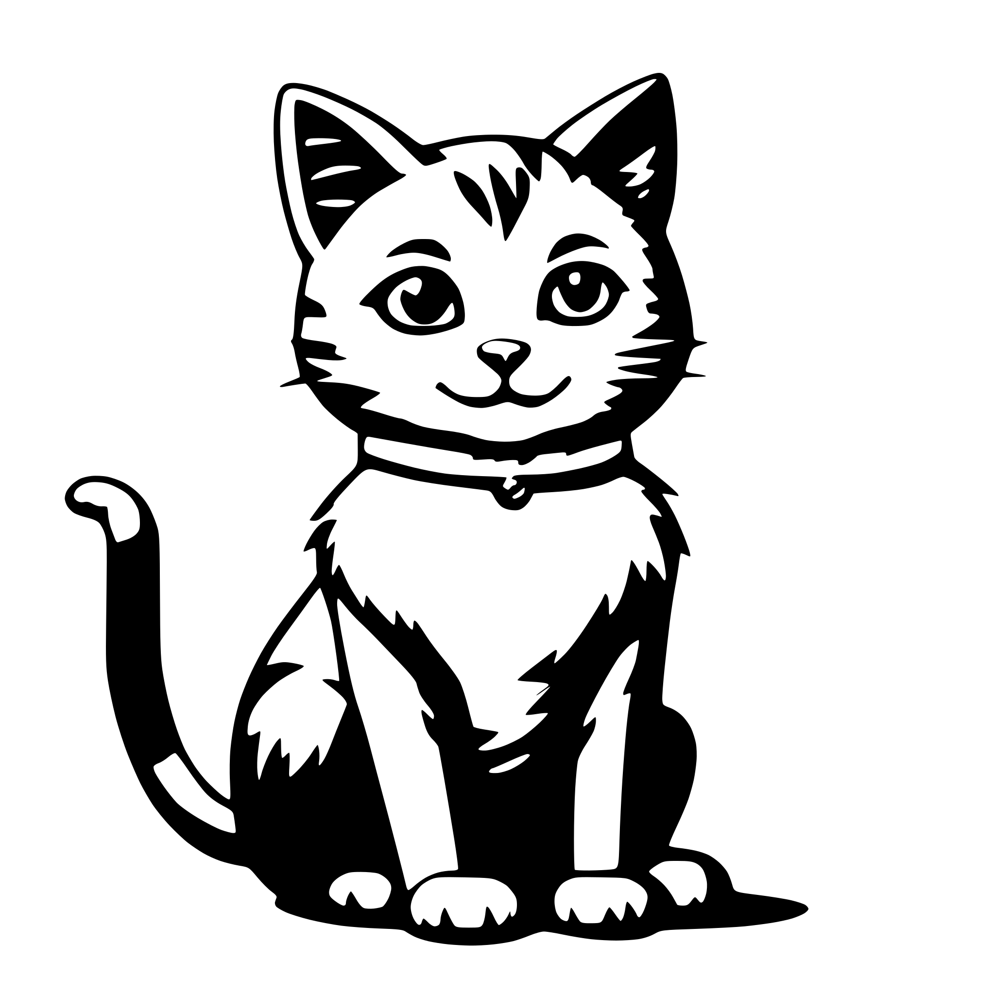 AI-generated SVG of a A Christmas cat wich is cute