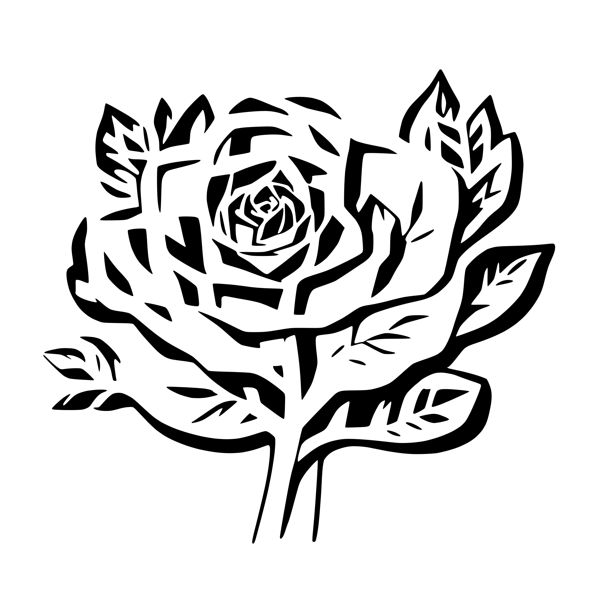 AI-generated SVG of a rose