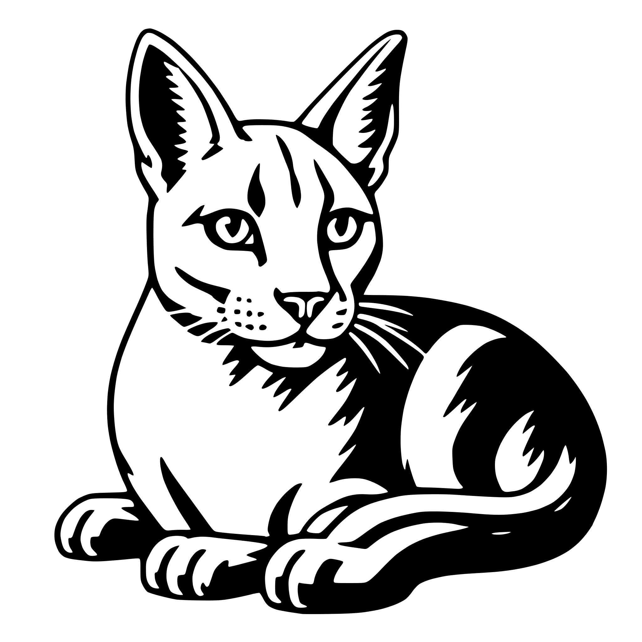 AI-generated SVG of a caracal