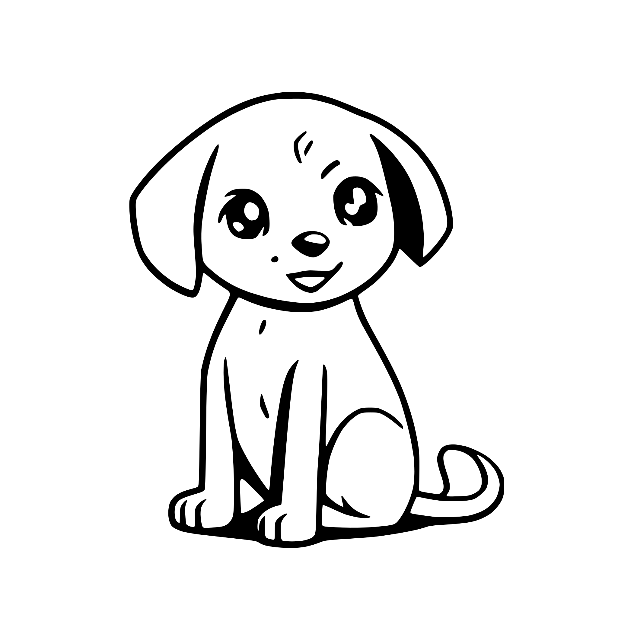 AI-generated SVG of 'a sad dog with tear waving'